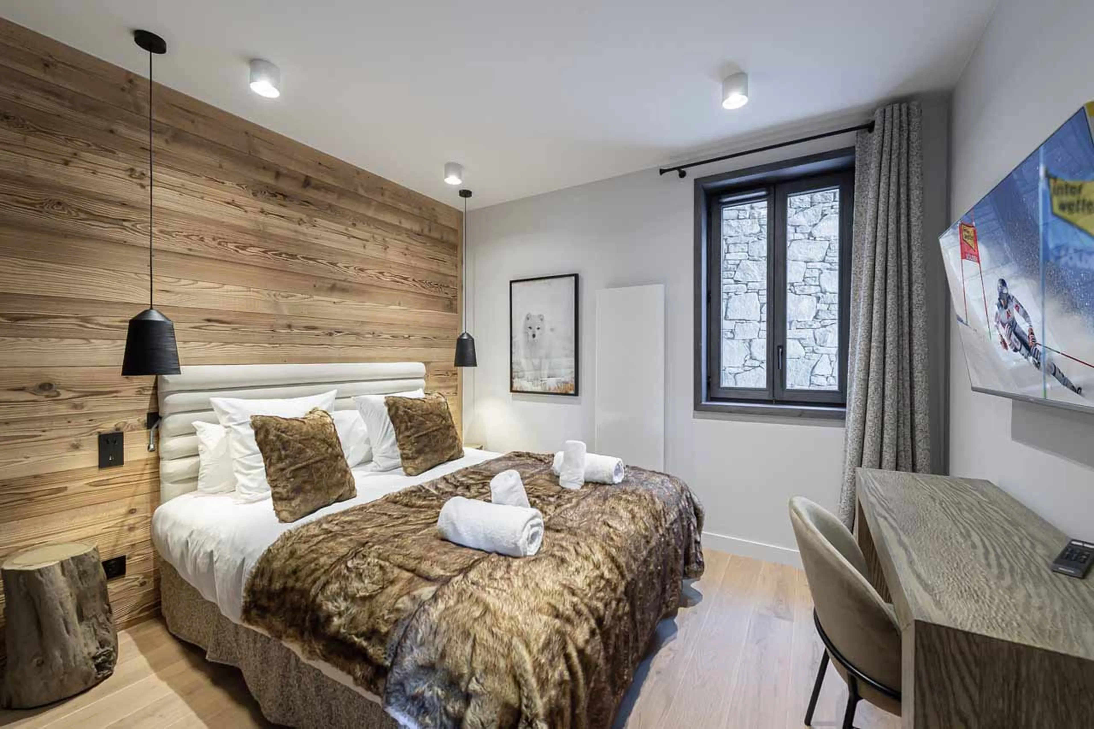 Bedroom four at Chalet Illi in Courchevel 1550