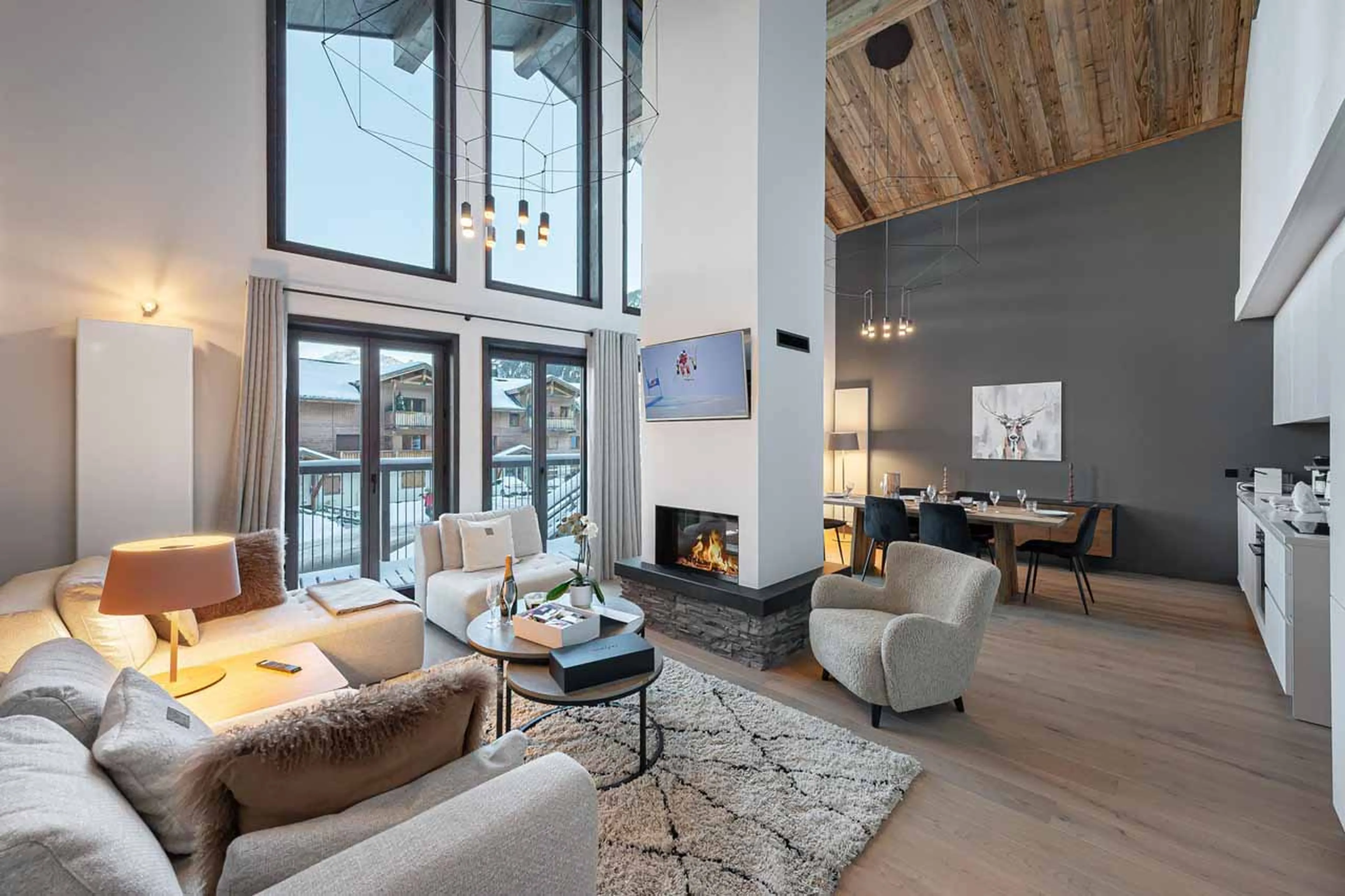 Living area at Chalet Illi in Courchevel 1550