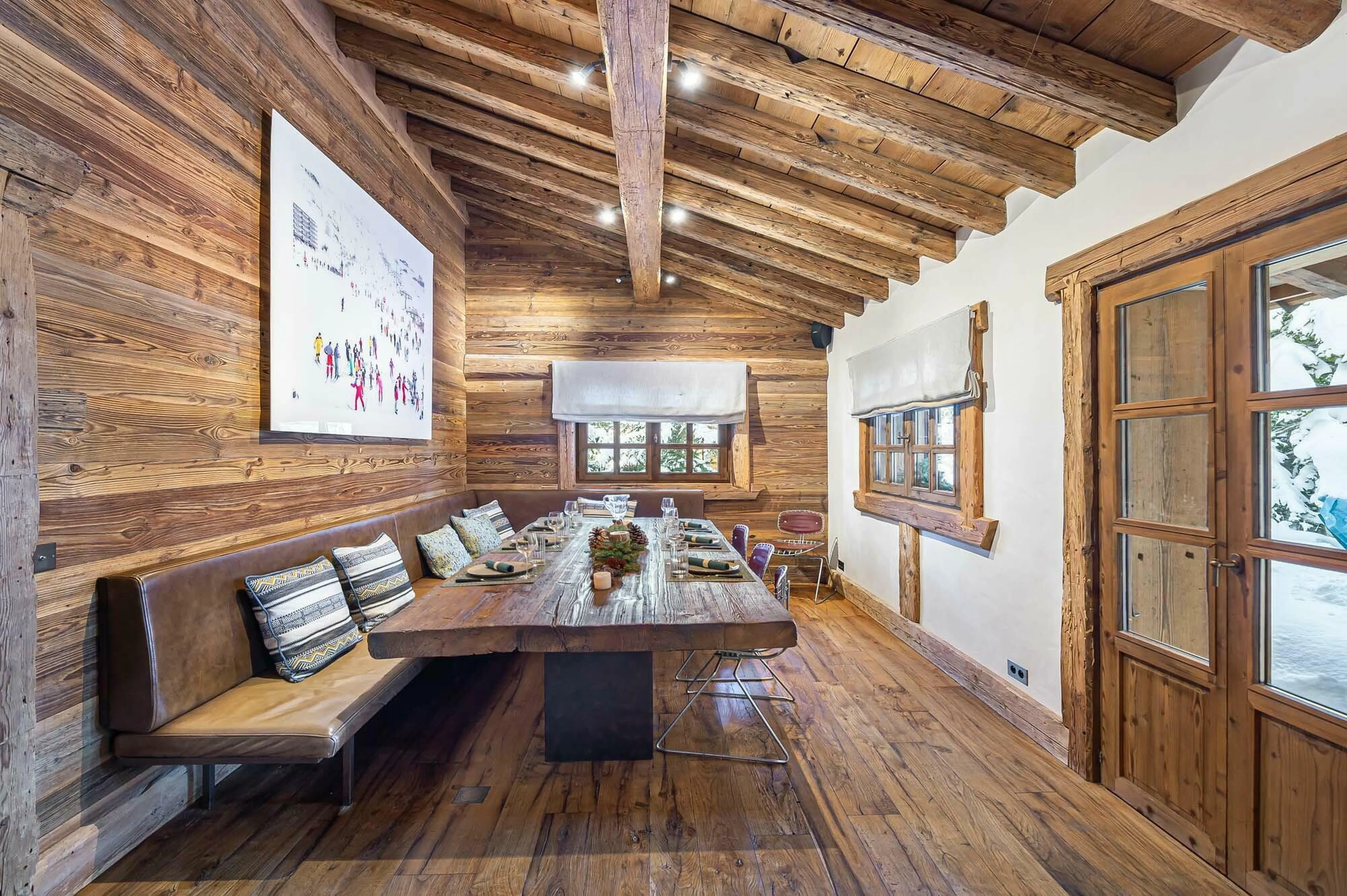Dining area at Chalet Ima in Courchevel 1850