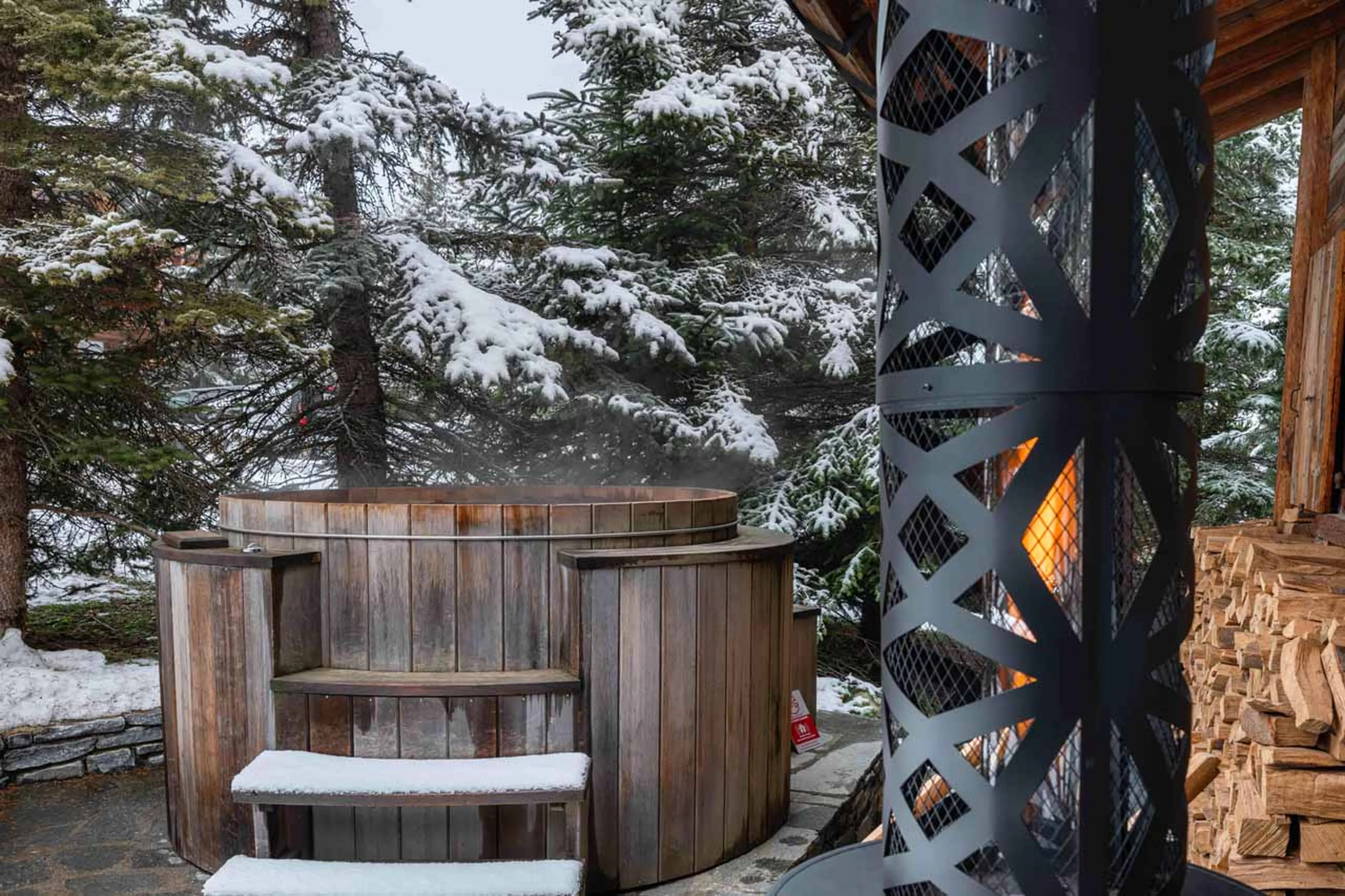 Hot tub at Chalet Ima in Courchevel 1850