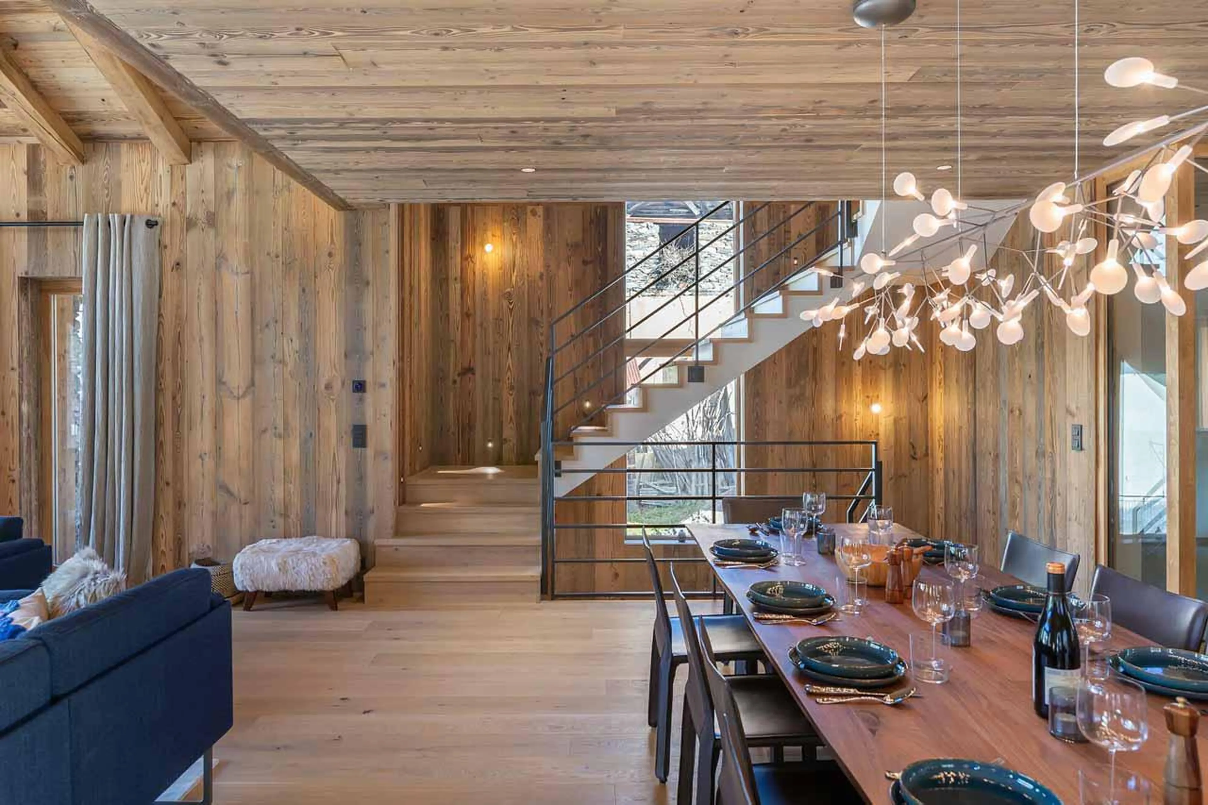 Dining table at Chalet Imladris in St Martin de Belleville