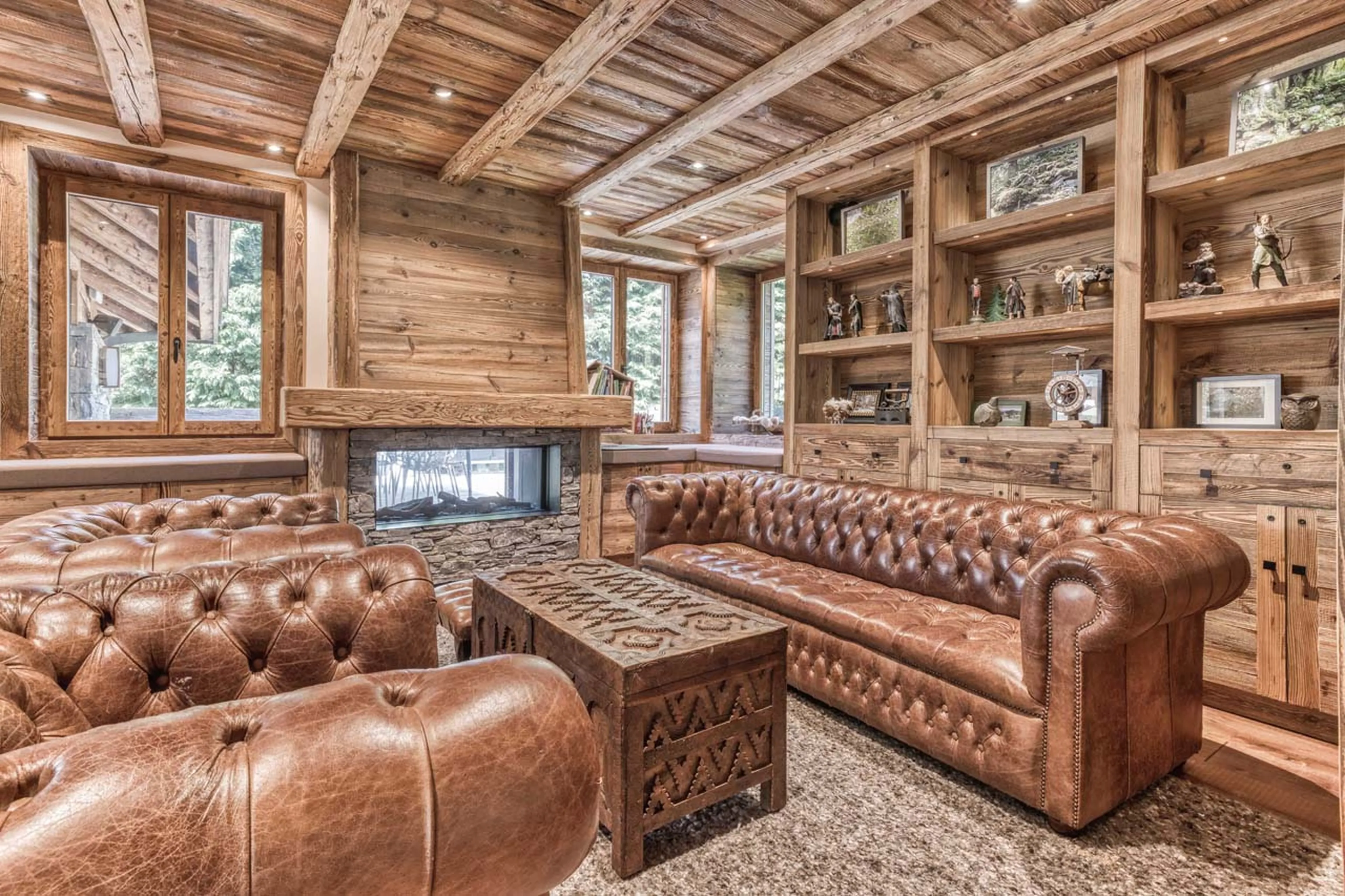 Sitting area in Chalet Indigo, Chamonix