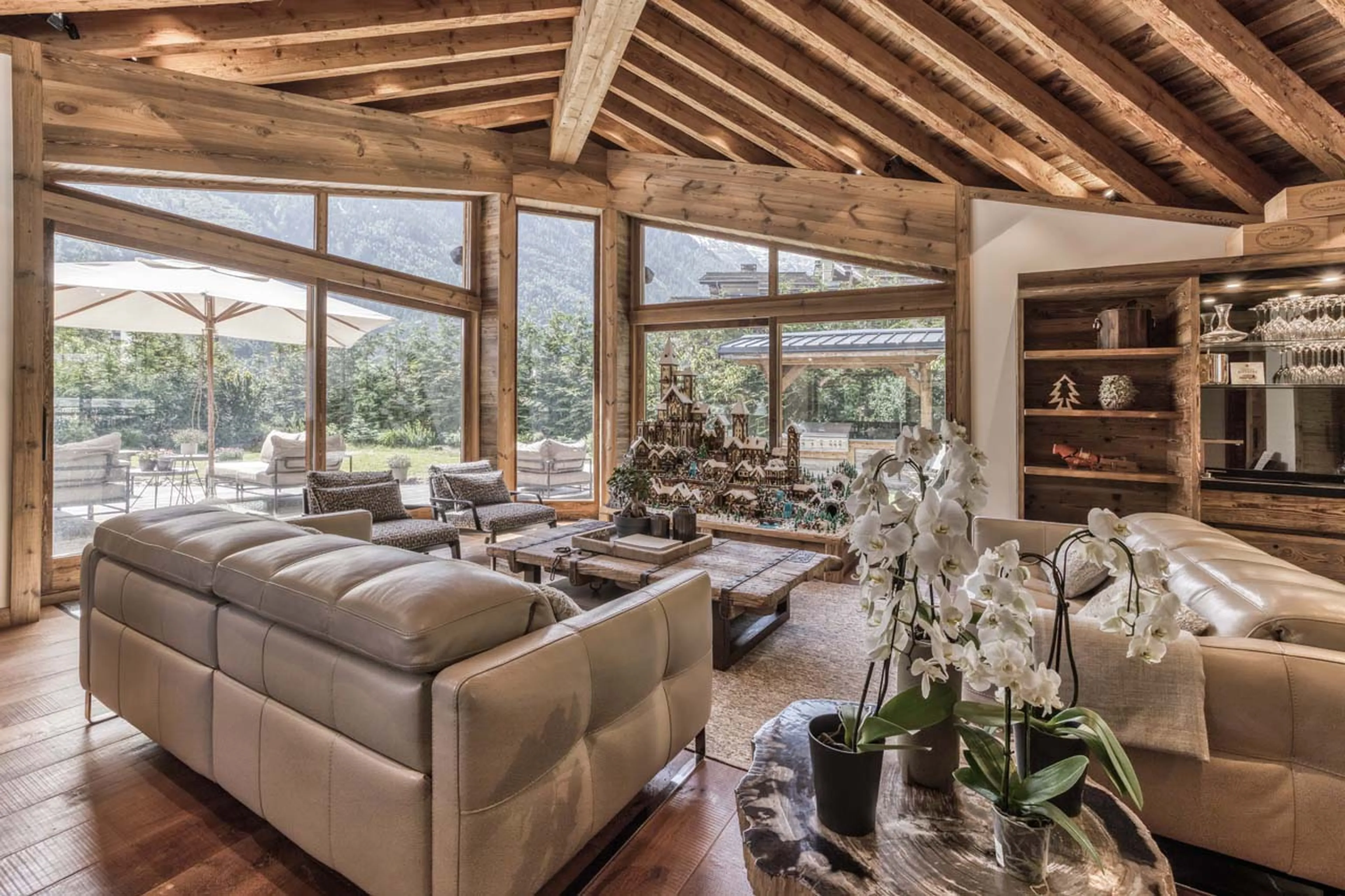 Sitting area in Chalet Indigo, Chamonix