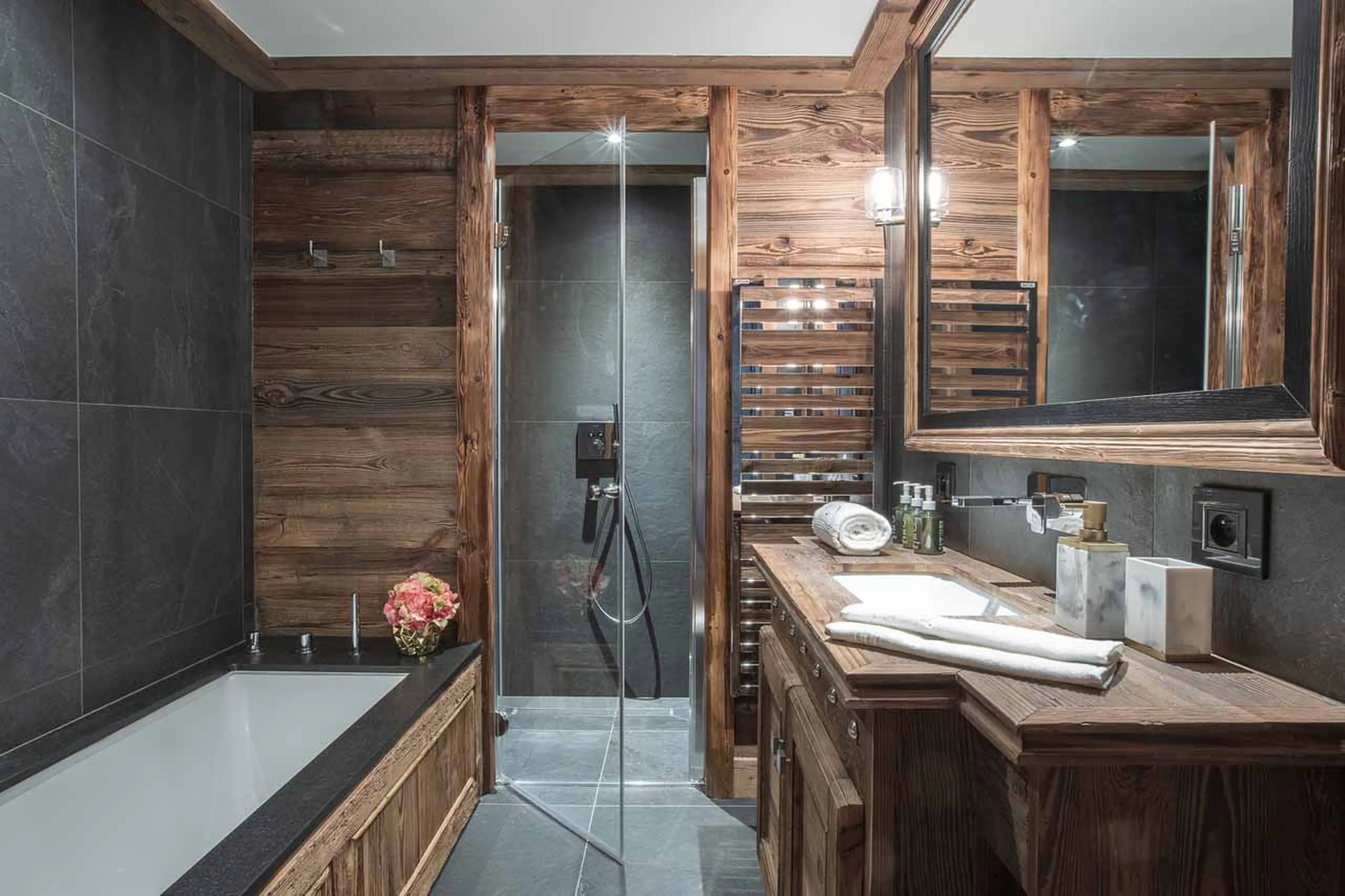 Bathroom five at Chalet Infinity in Chamonix