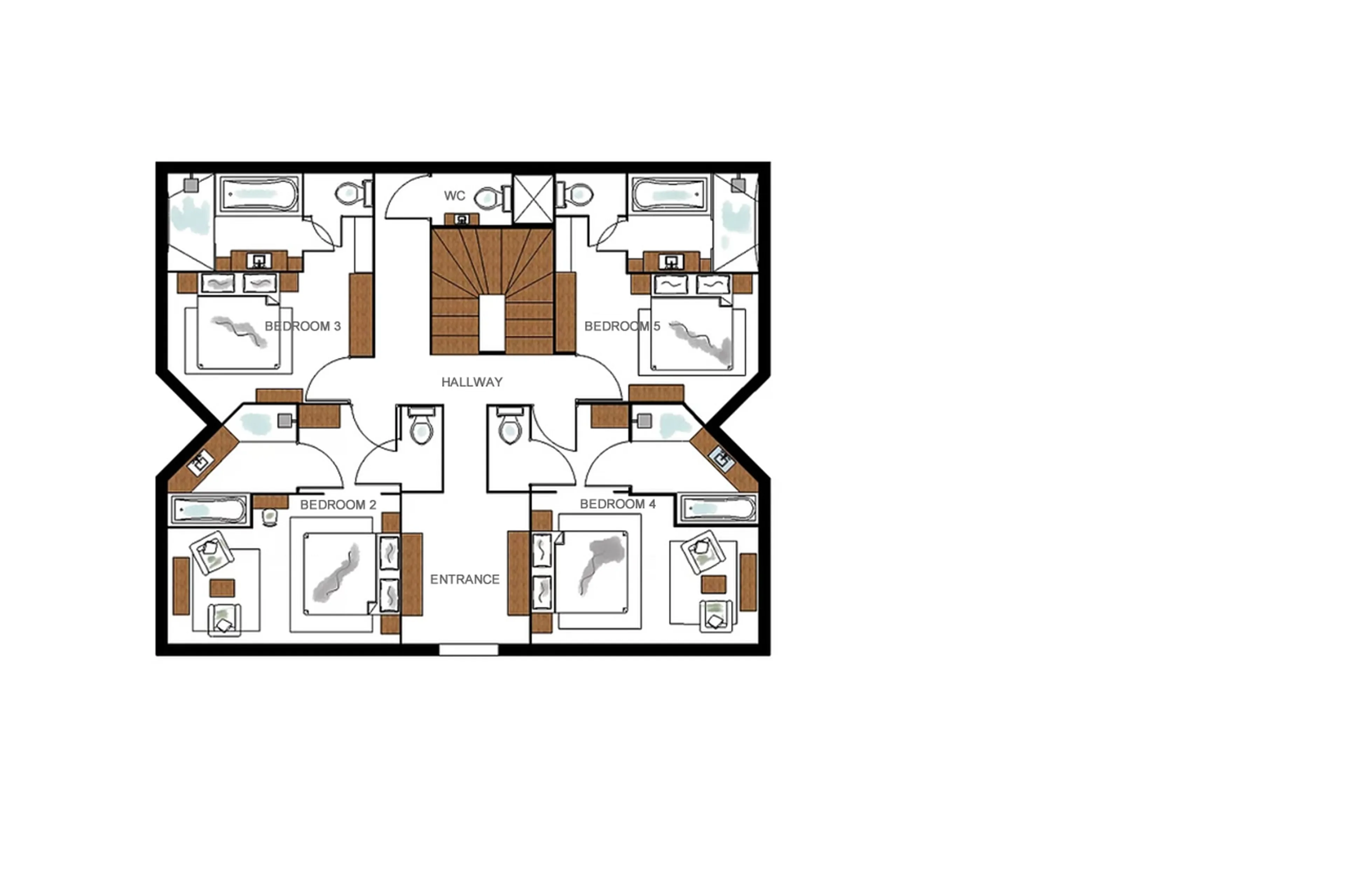 Level 0 floor plan for Chalet Infinity in Chamonix