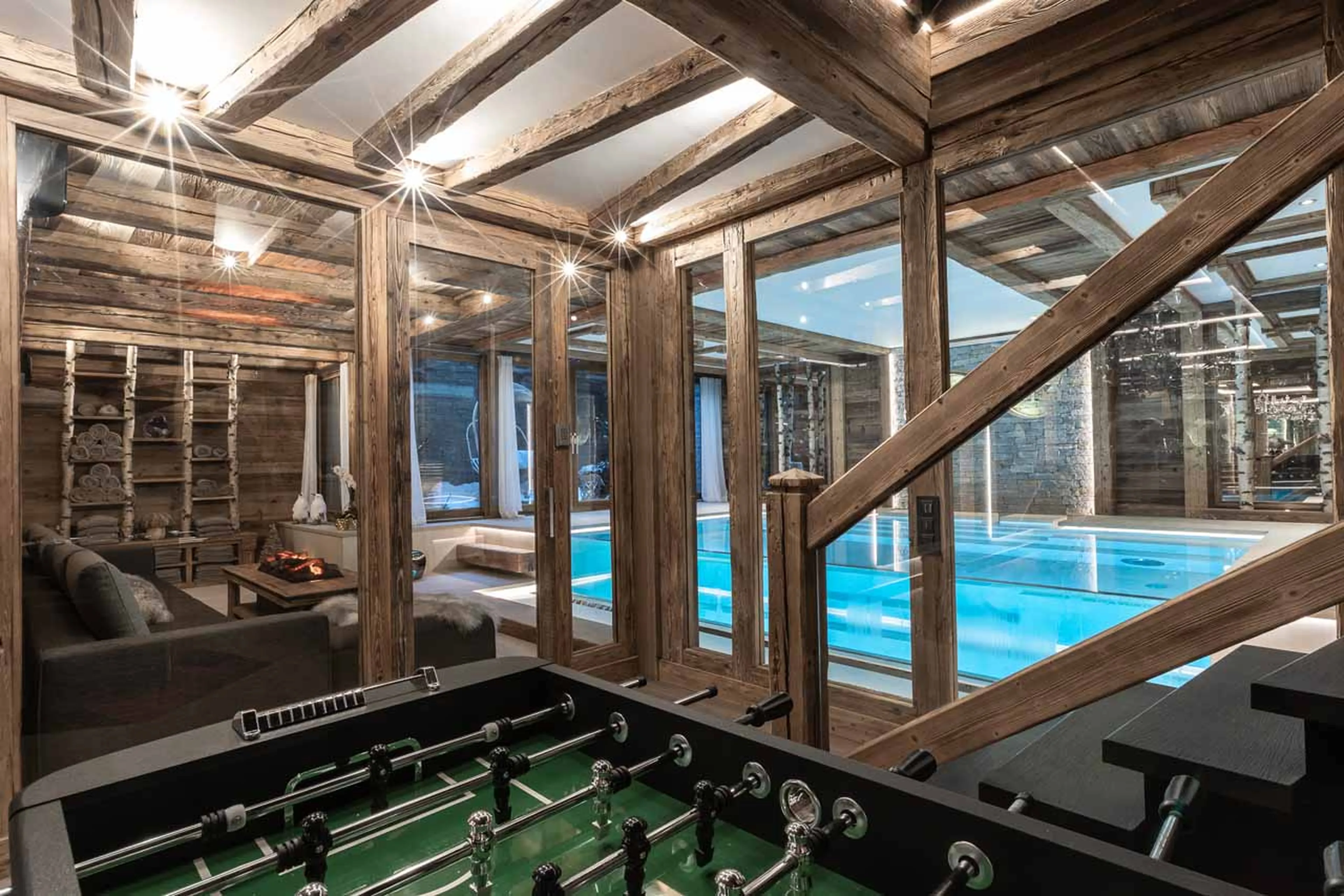 Table football at Chalet Infinity in Chamonix