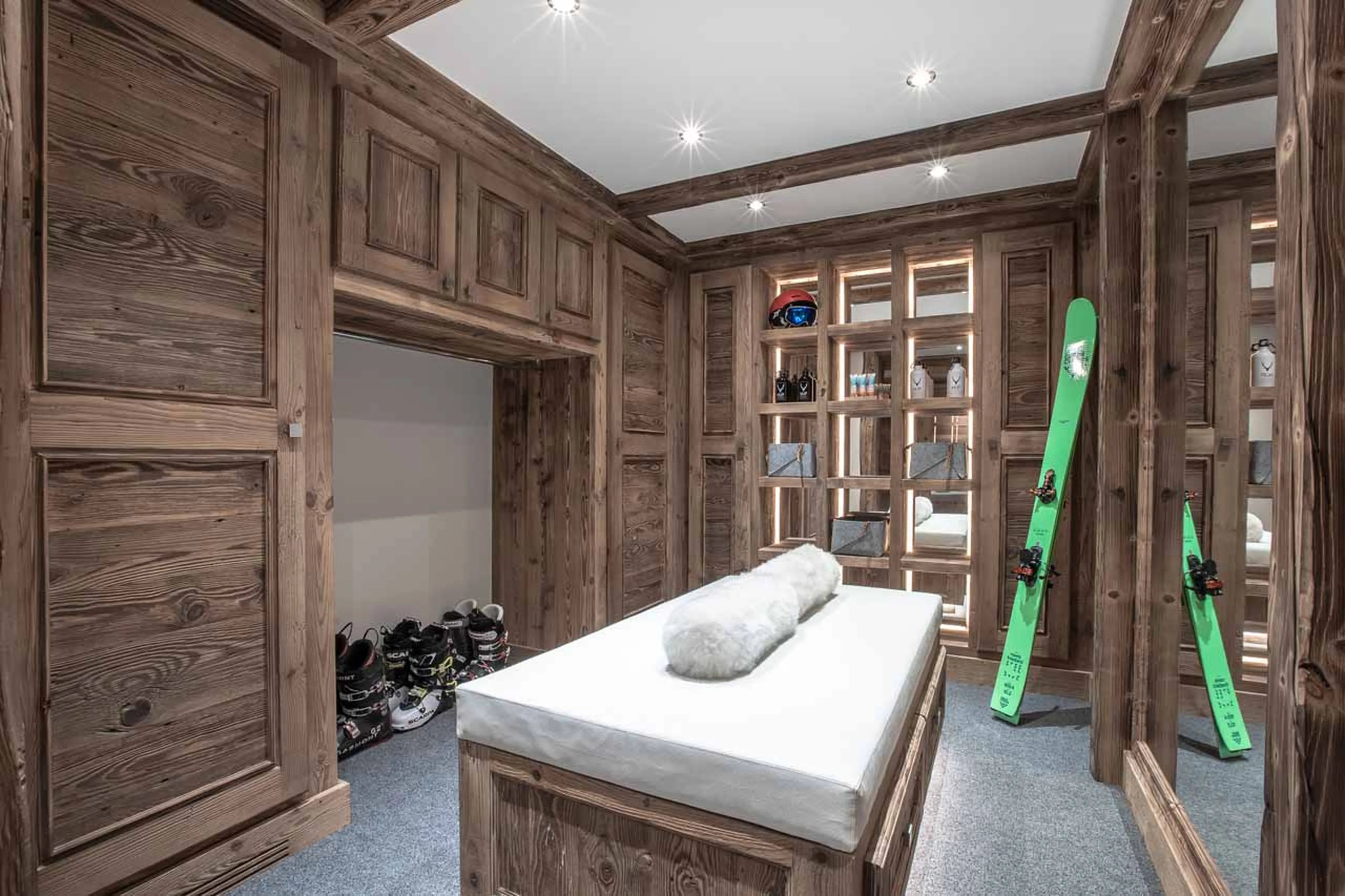 Ski room at Chalet Infinity in Chamonix