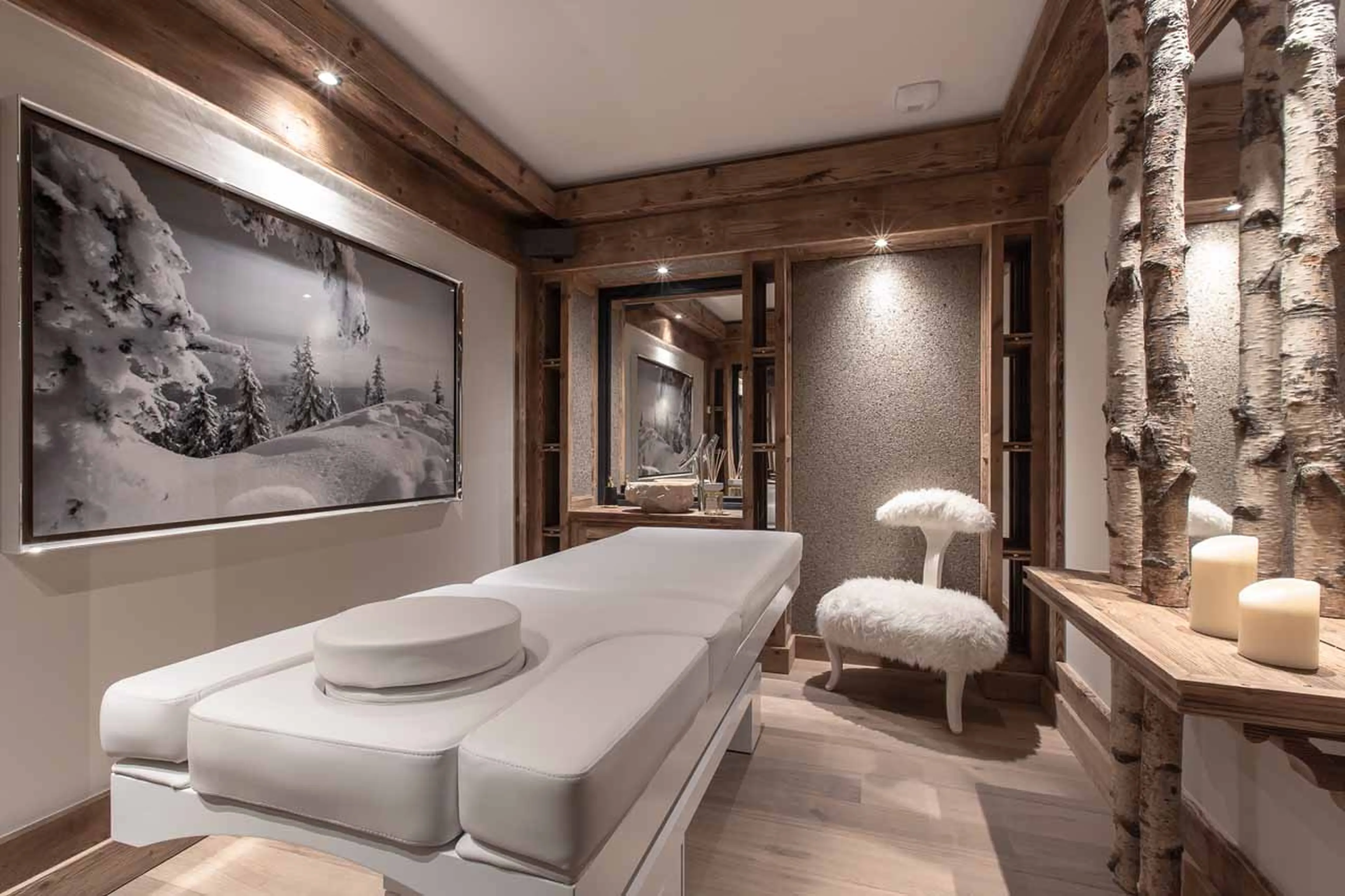 Massage room at Chalet Infinity in Chamonix