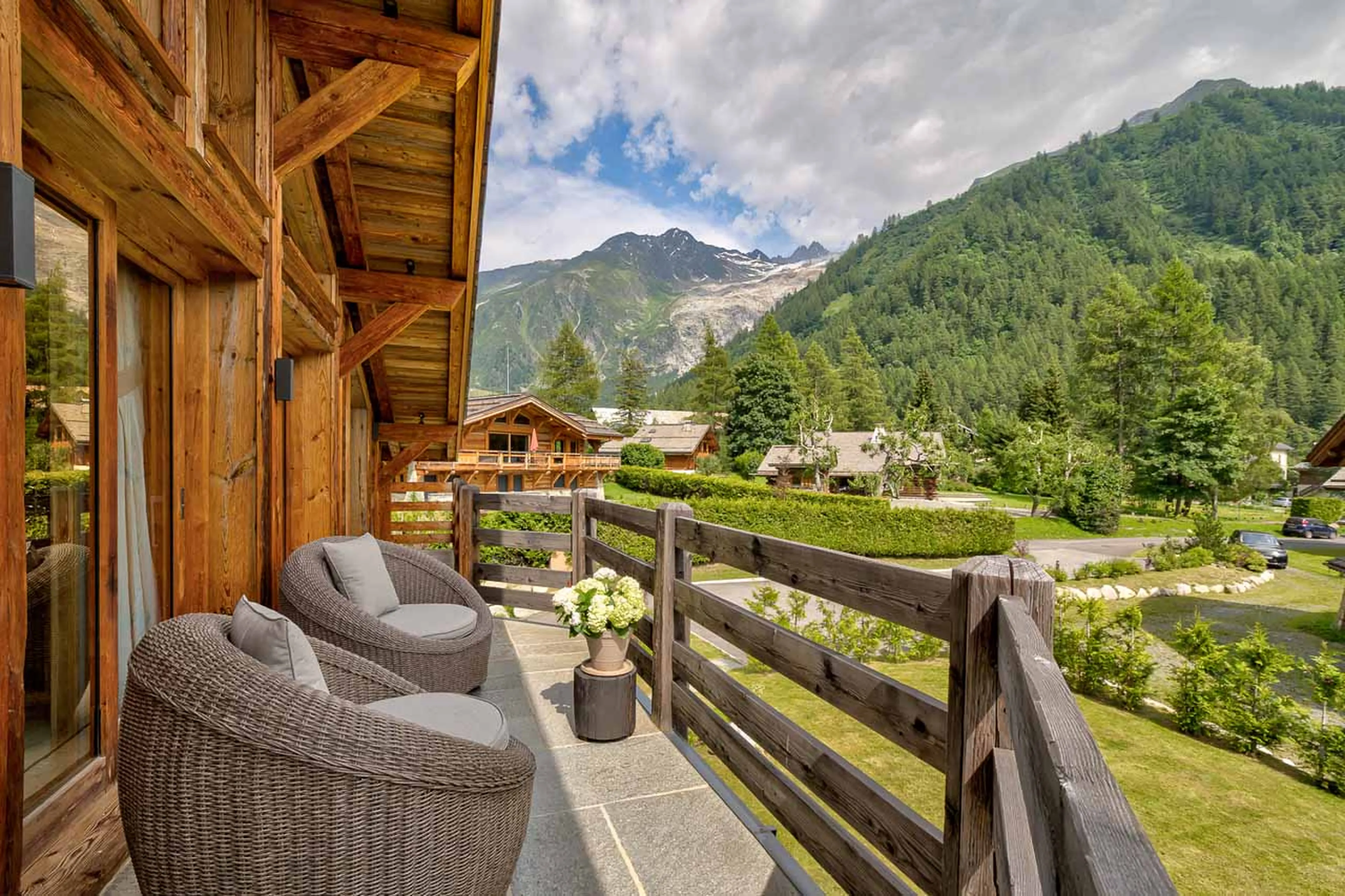 Balcony at Chalet Infinity in Chamonix