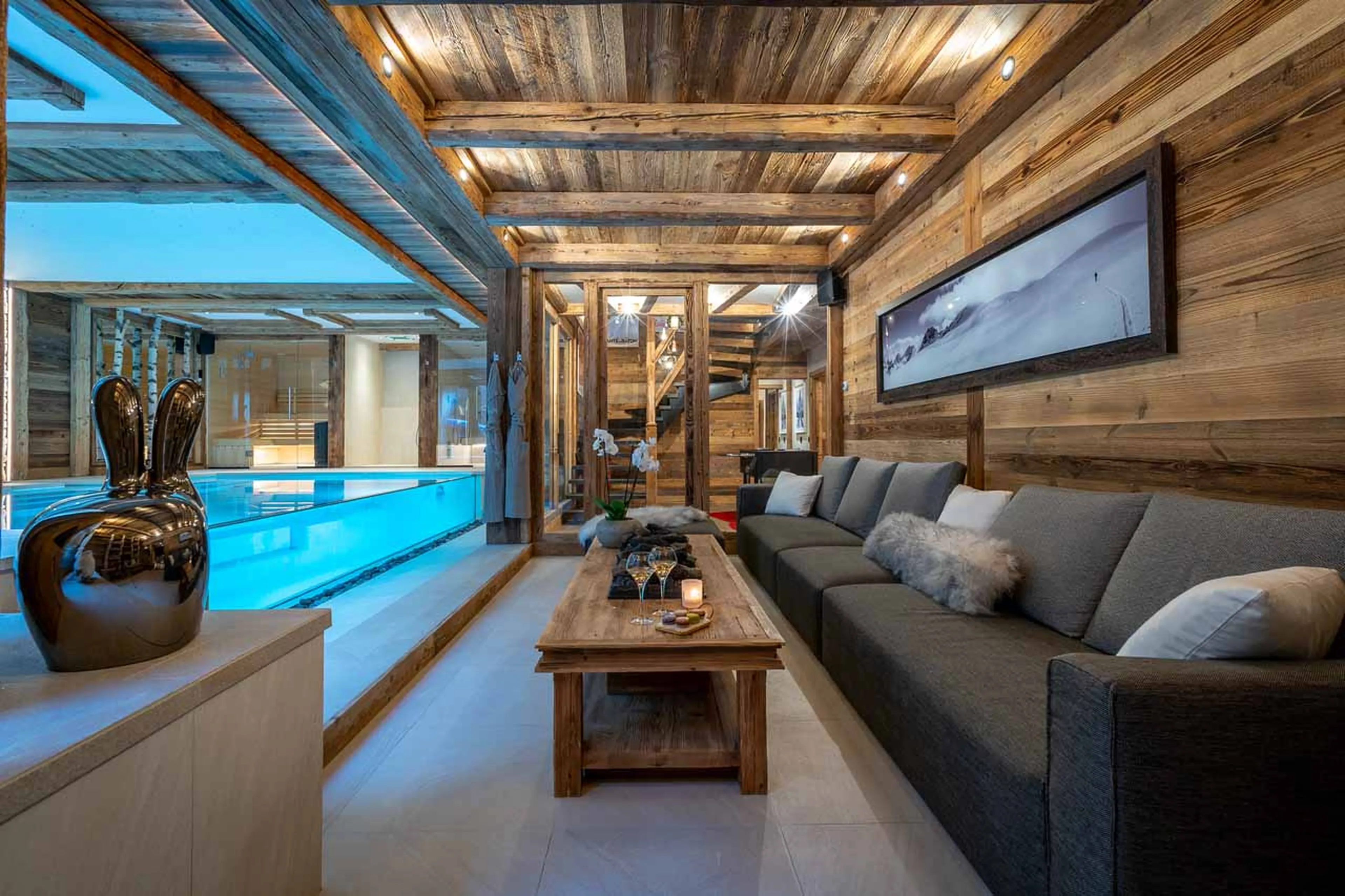 View of pool at Chalet Infinity in Chamonix