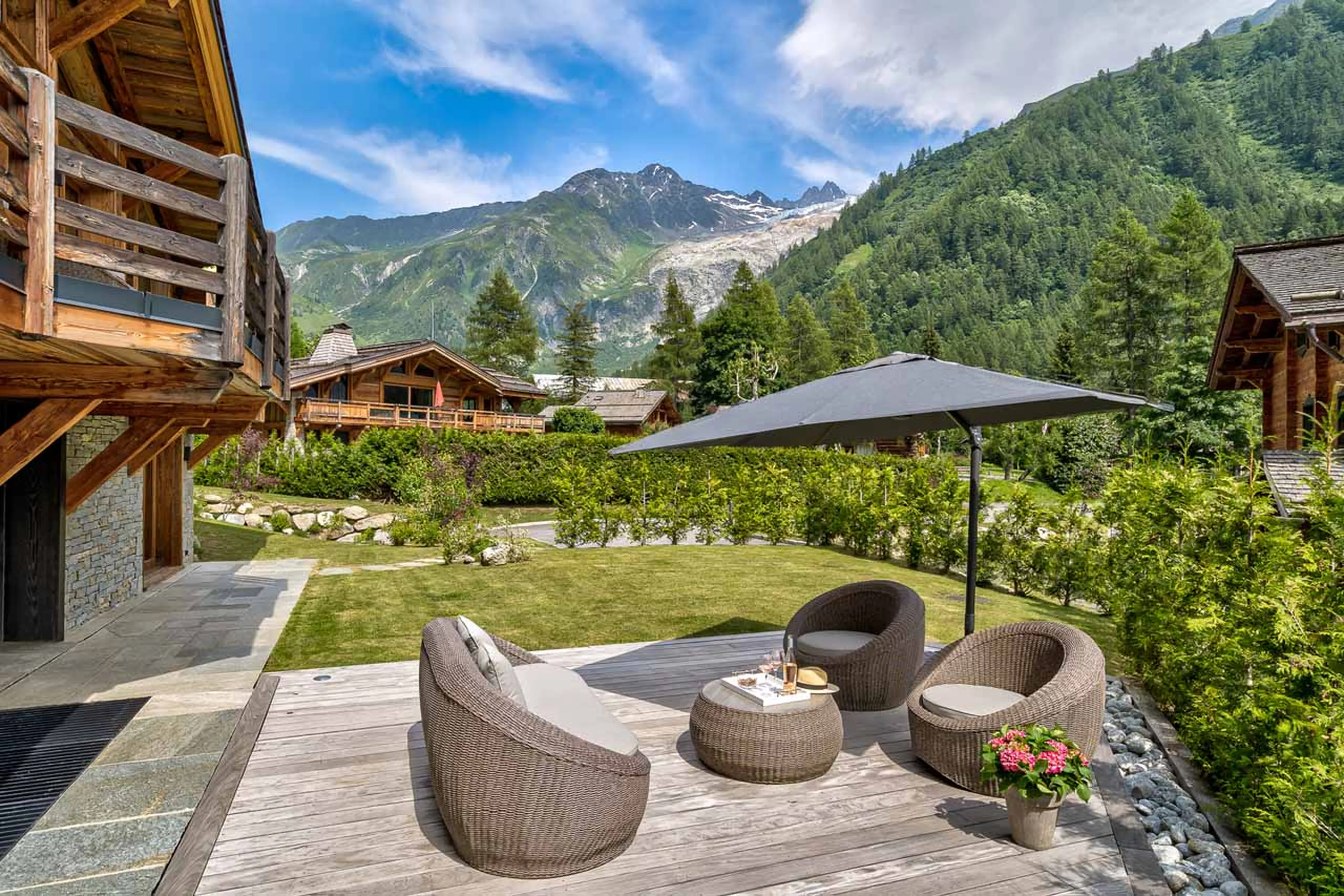 Terrace at Chalet Infinity in Chamonix