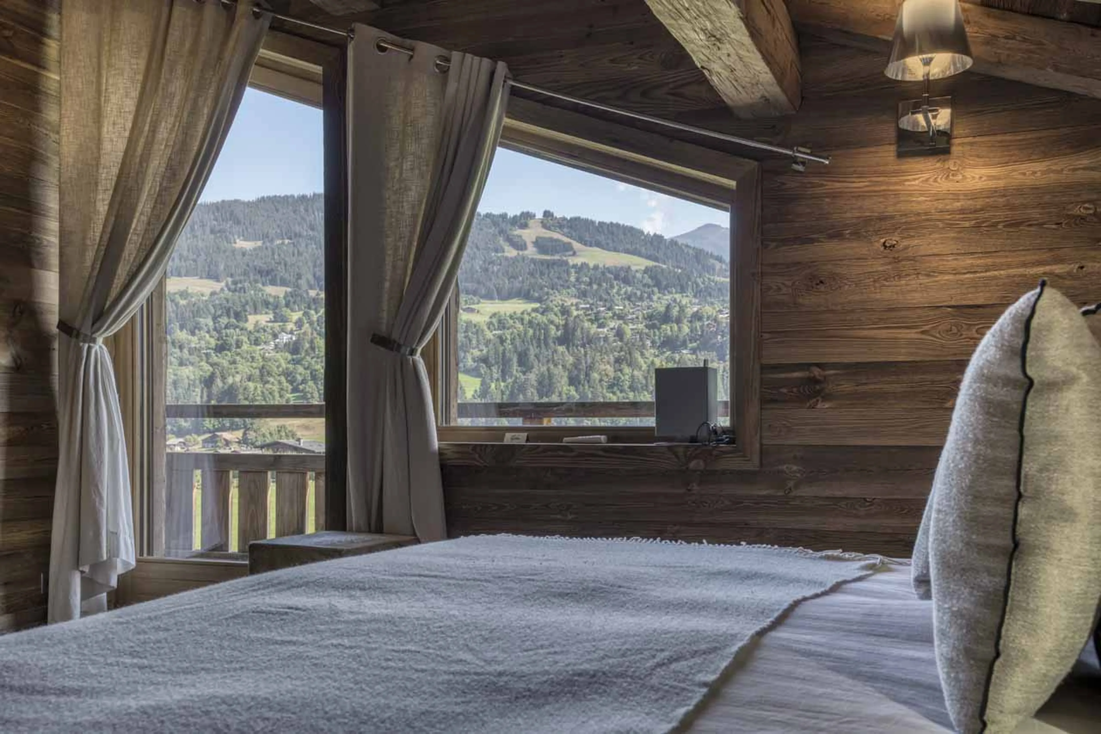 Bedroom 4 balcony at Chalet Infinity in Megeve