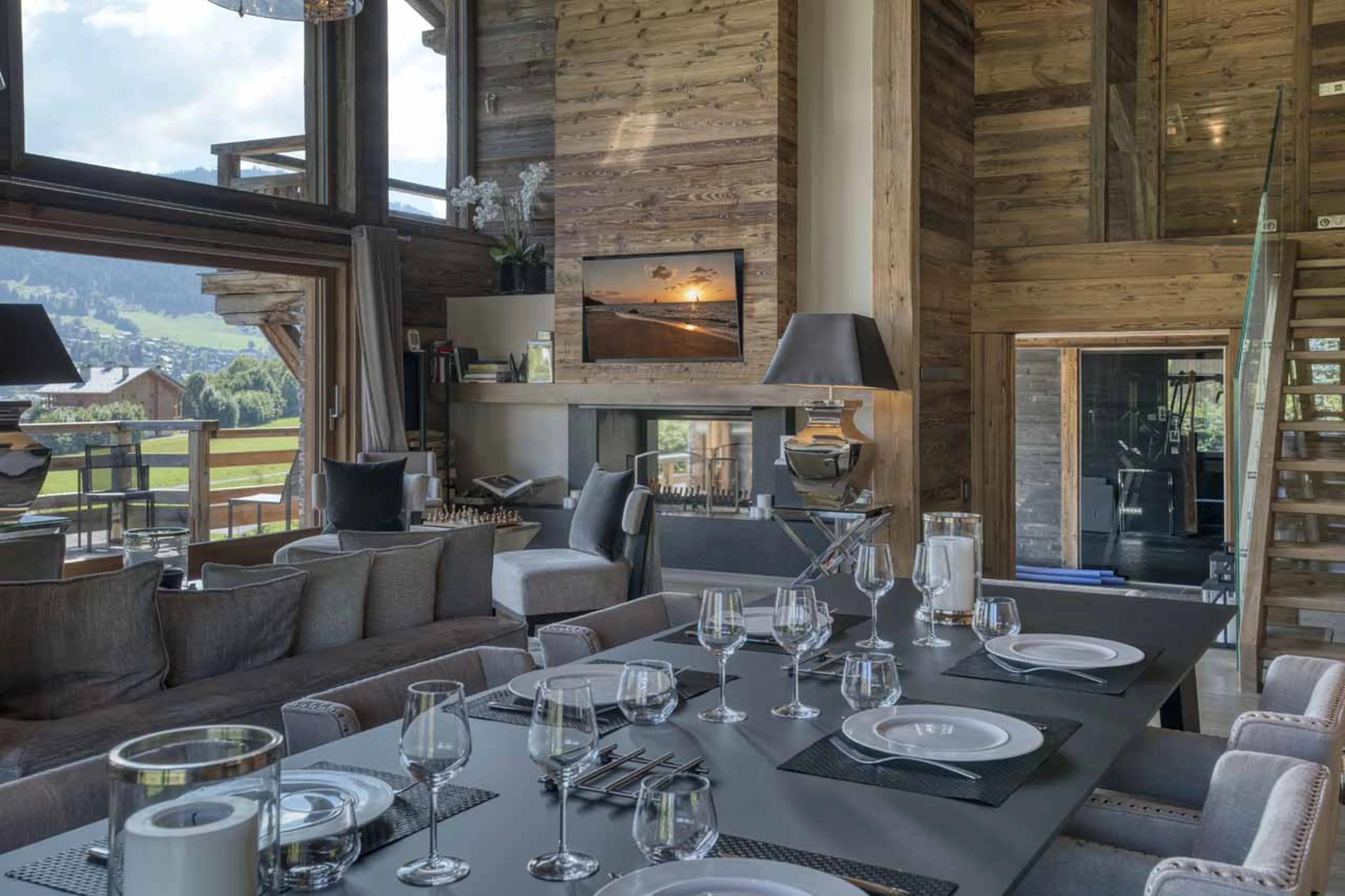Dining area at Chalet Infinity in Megeve
