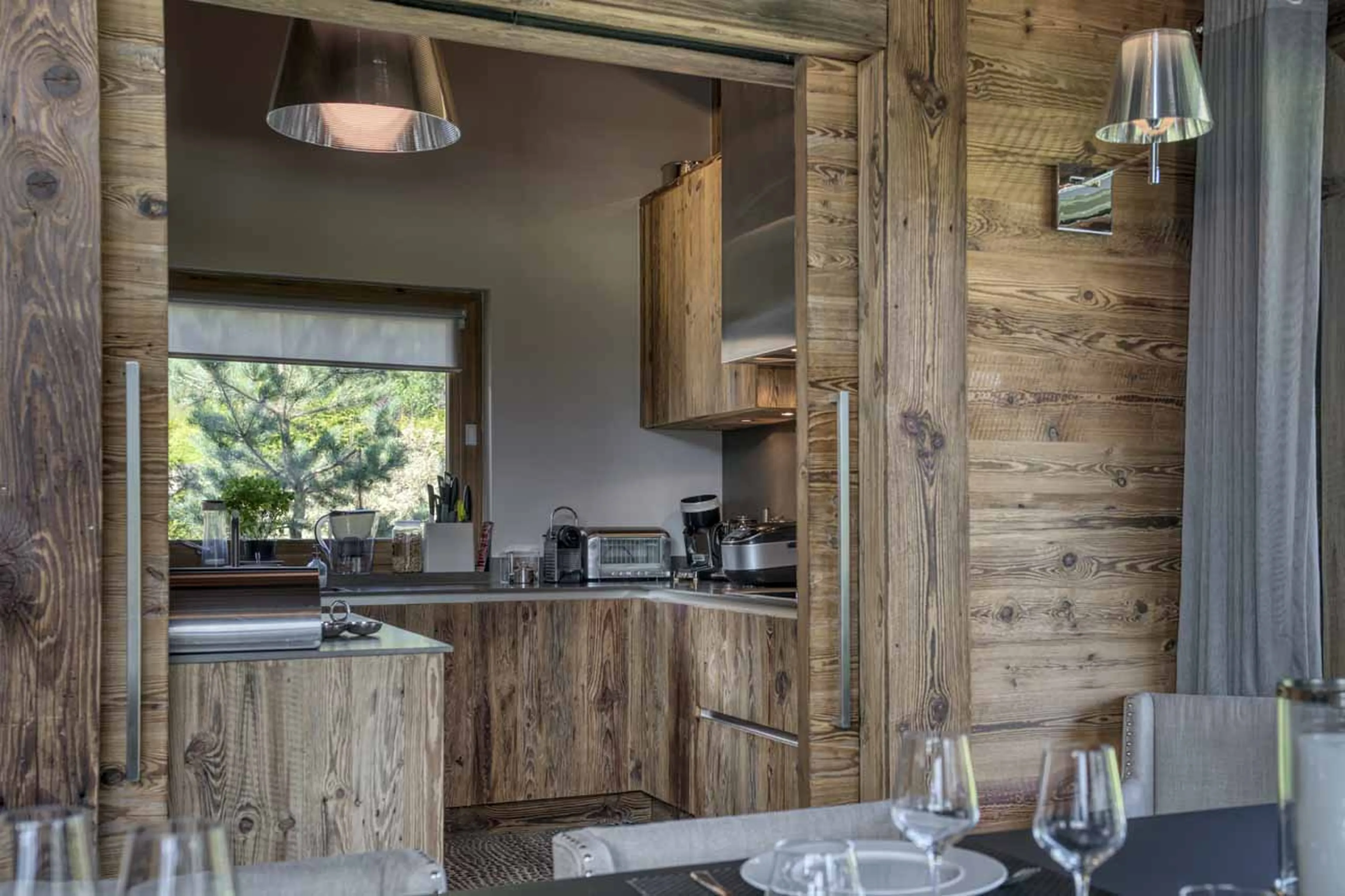 Kitchen entrance at Chalet Infinity in Megeve