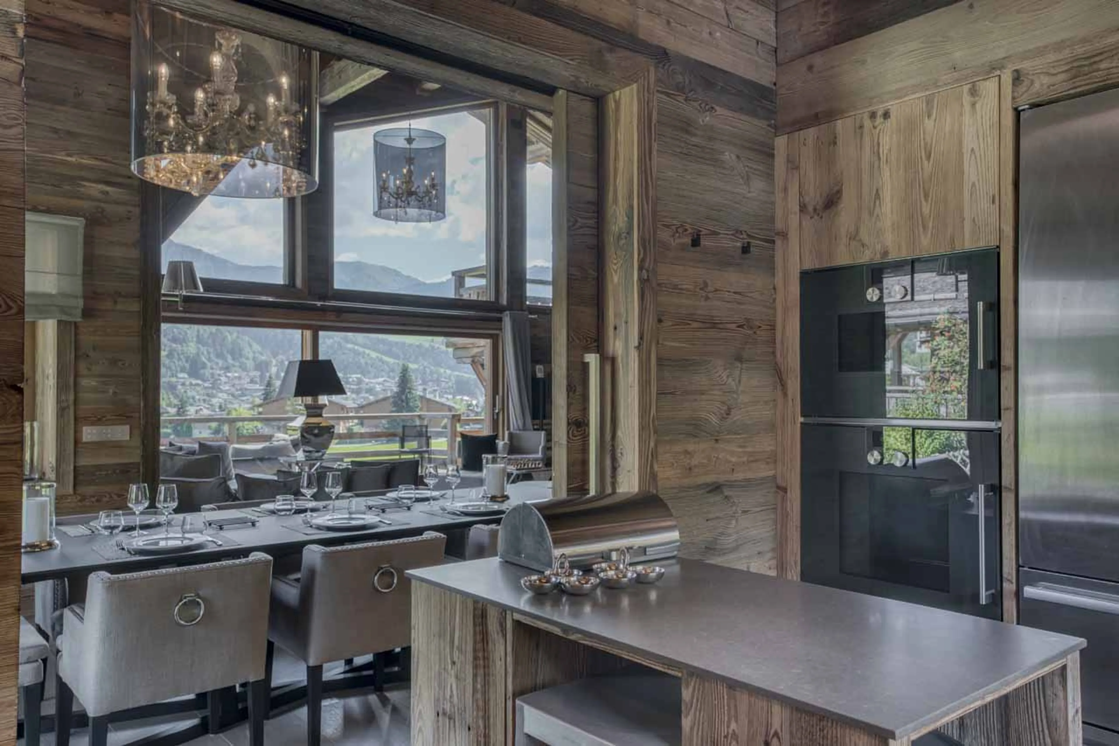 Kitchen at Chalet Infinity in Megeve