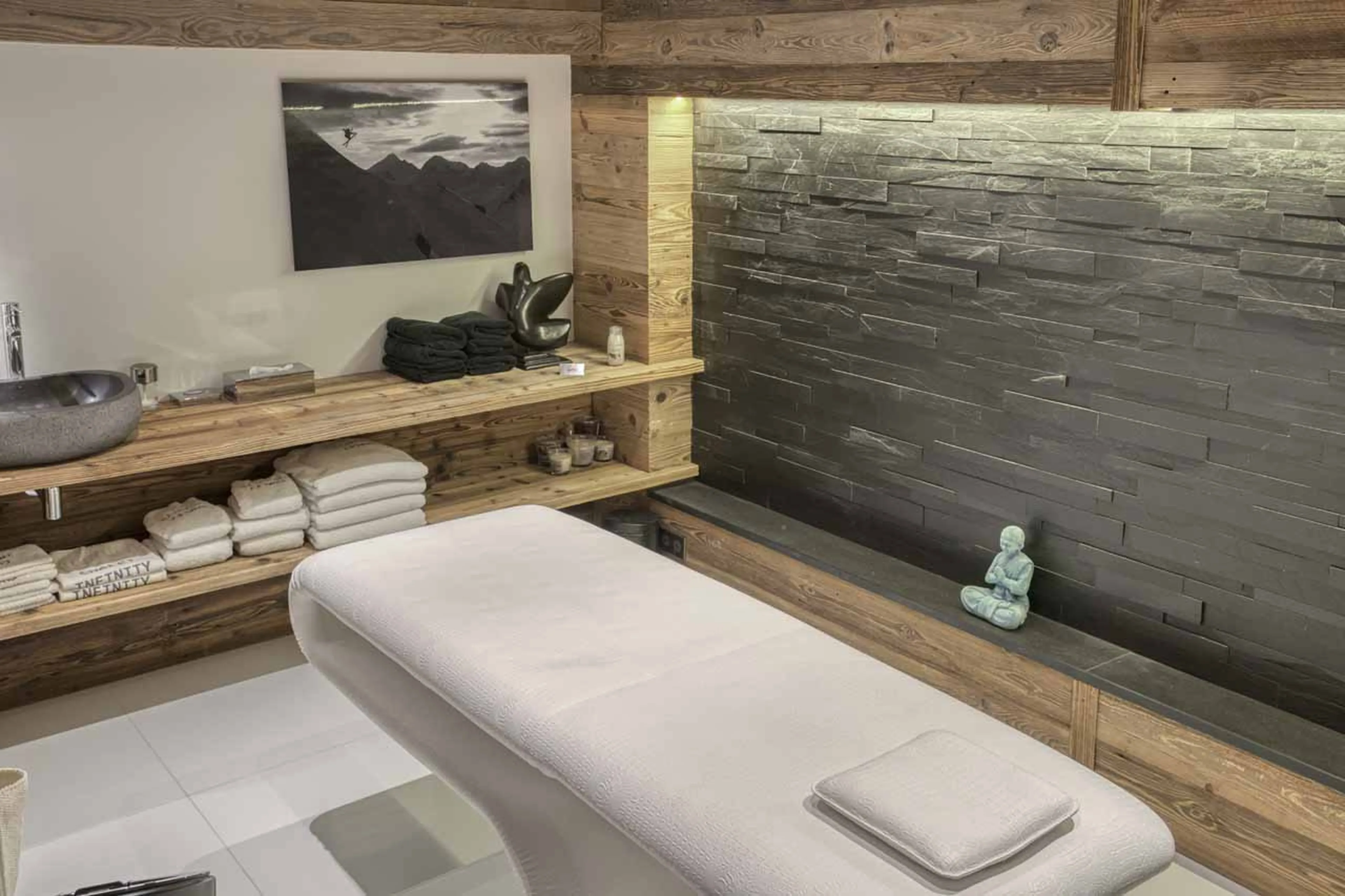 Massage room at Chalet Infinity in Megeve