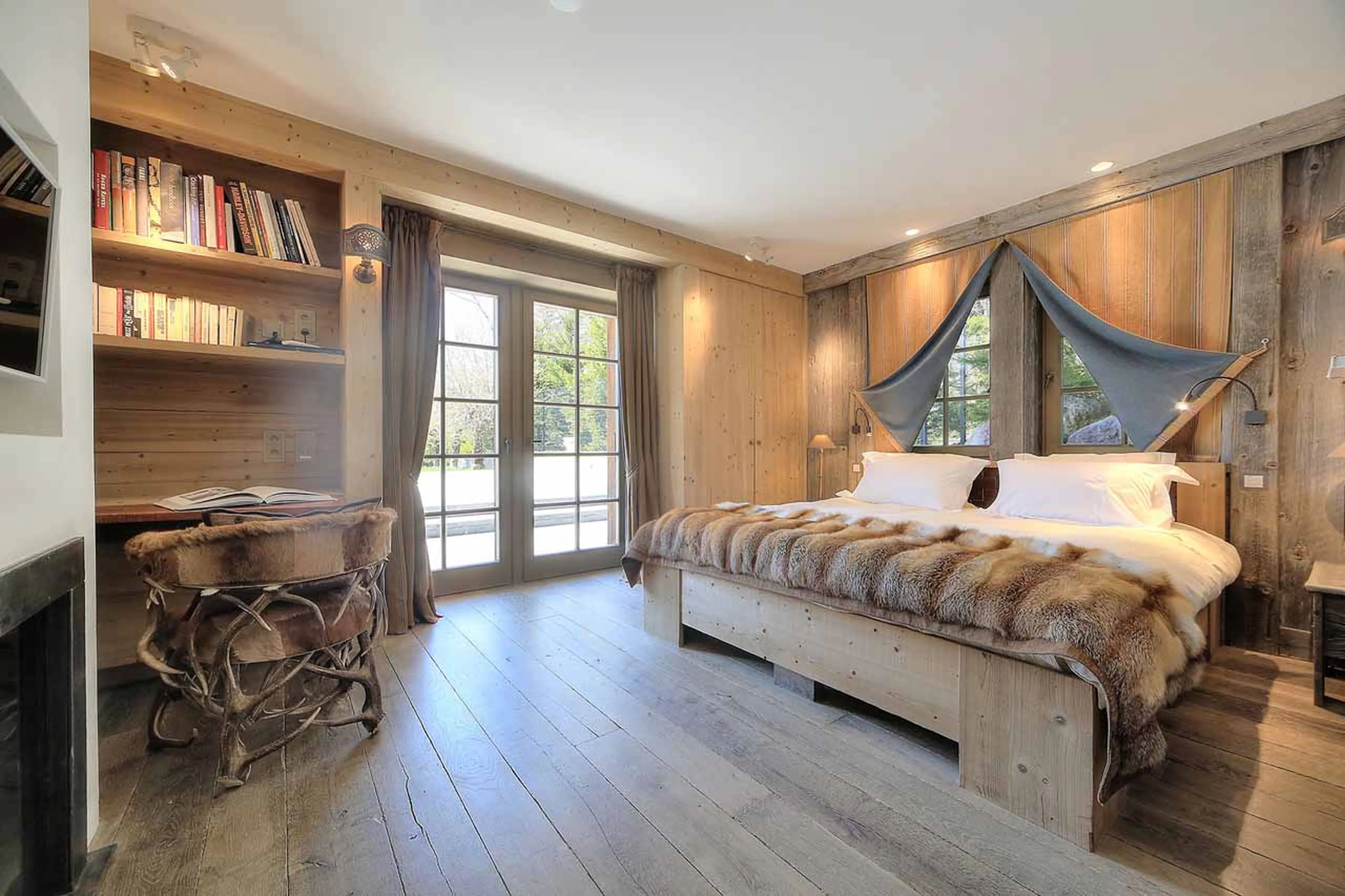 Bedroom three at Chalet Izoard in Megeve