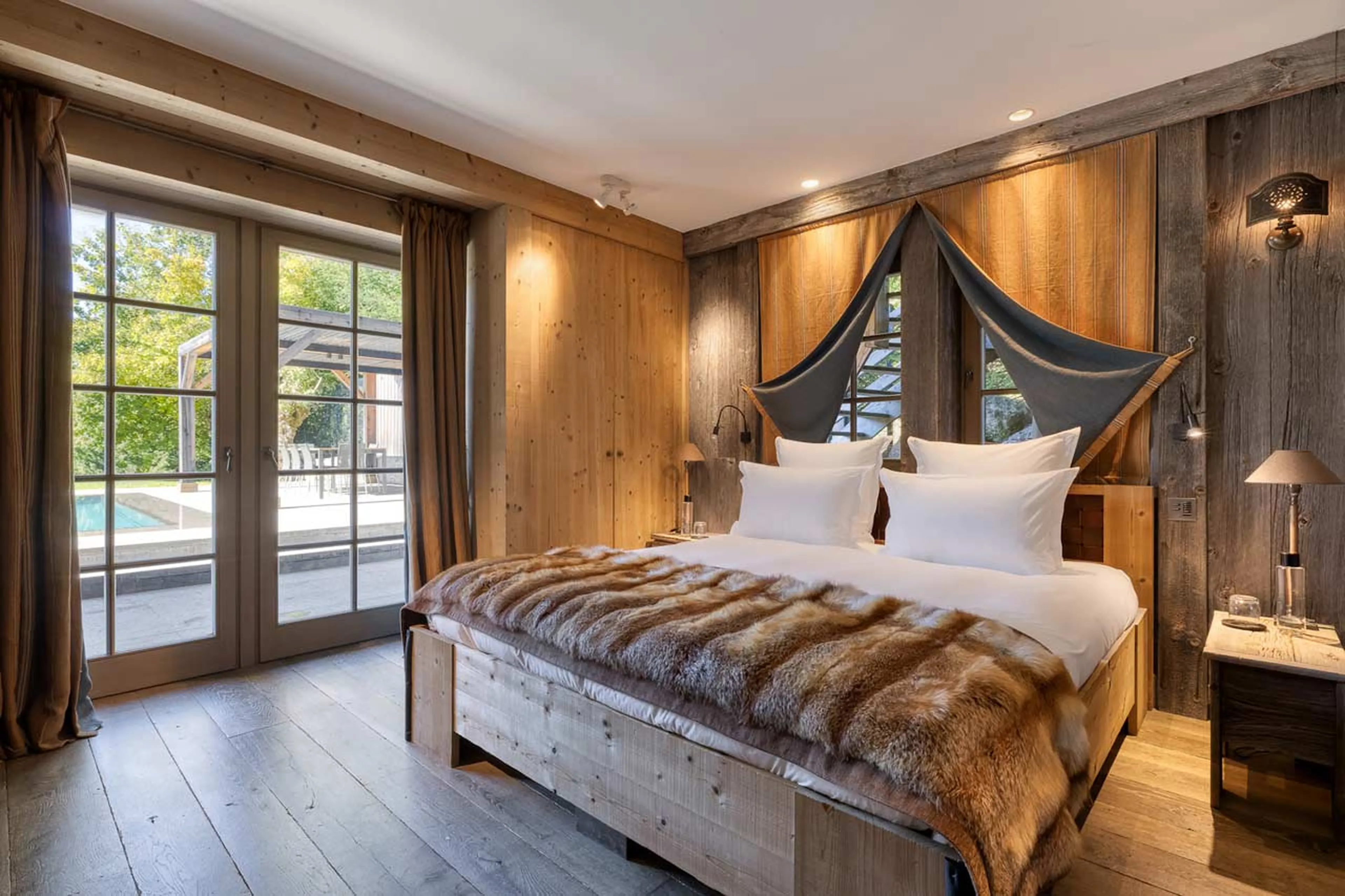 Bedroom three at Chalet Izoard in Megeve