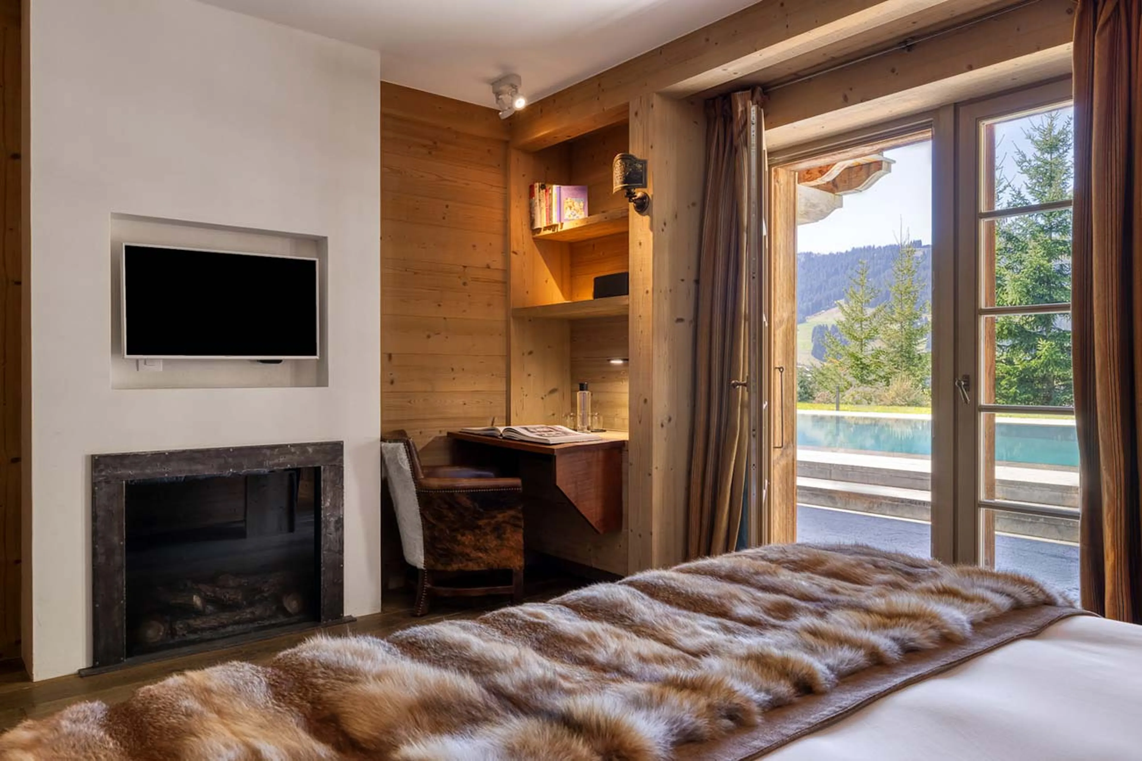 View from bedroom 3 at Chalet Izoard in Megeve