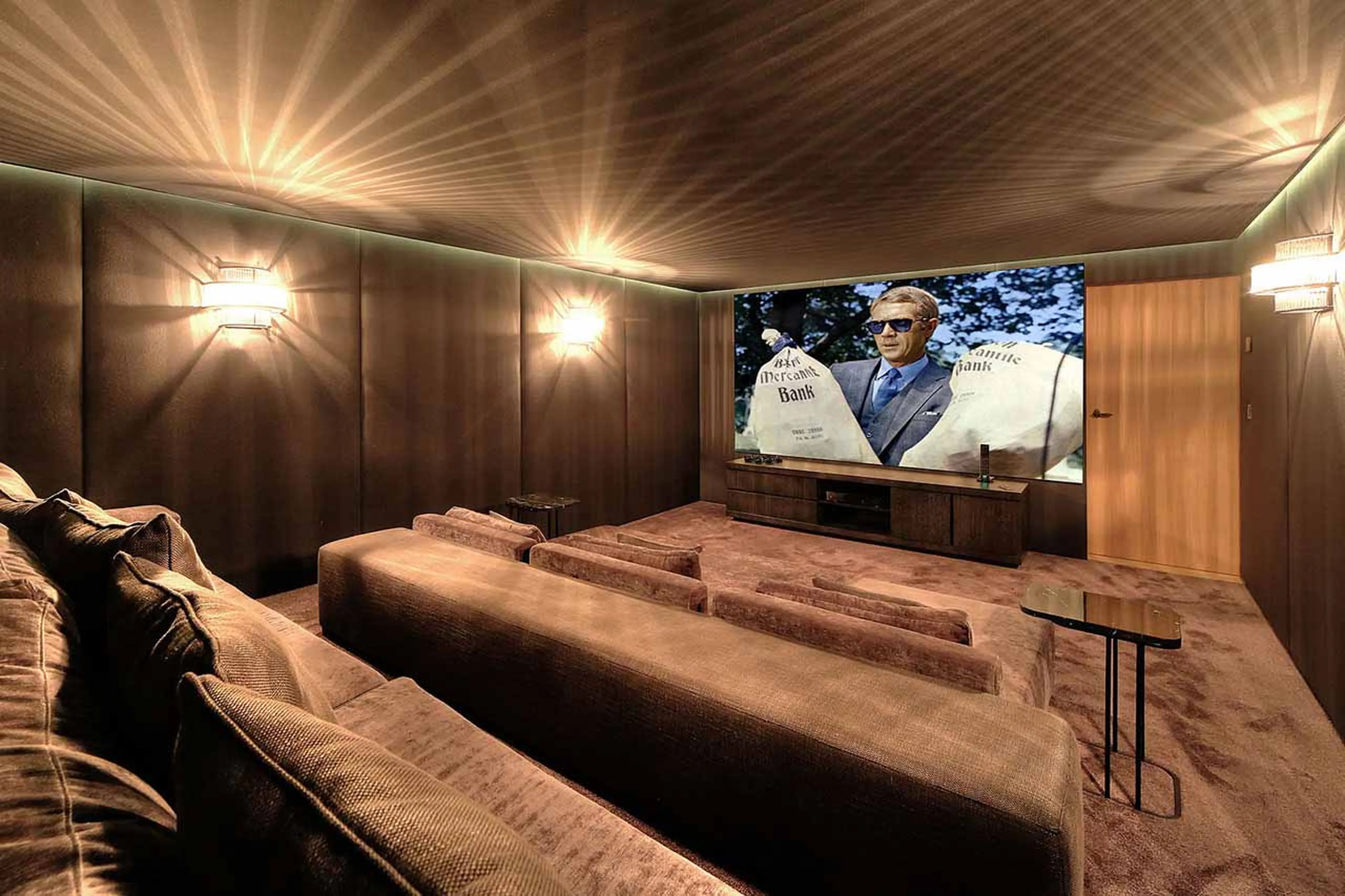 Cinema room at Chalet Izoard in Megeve