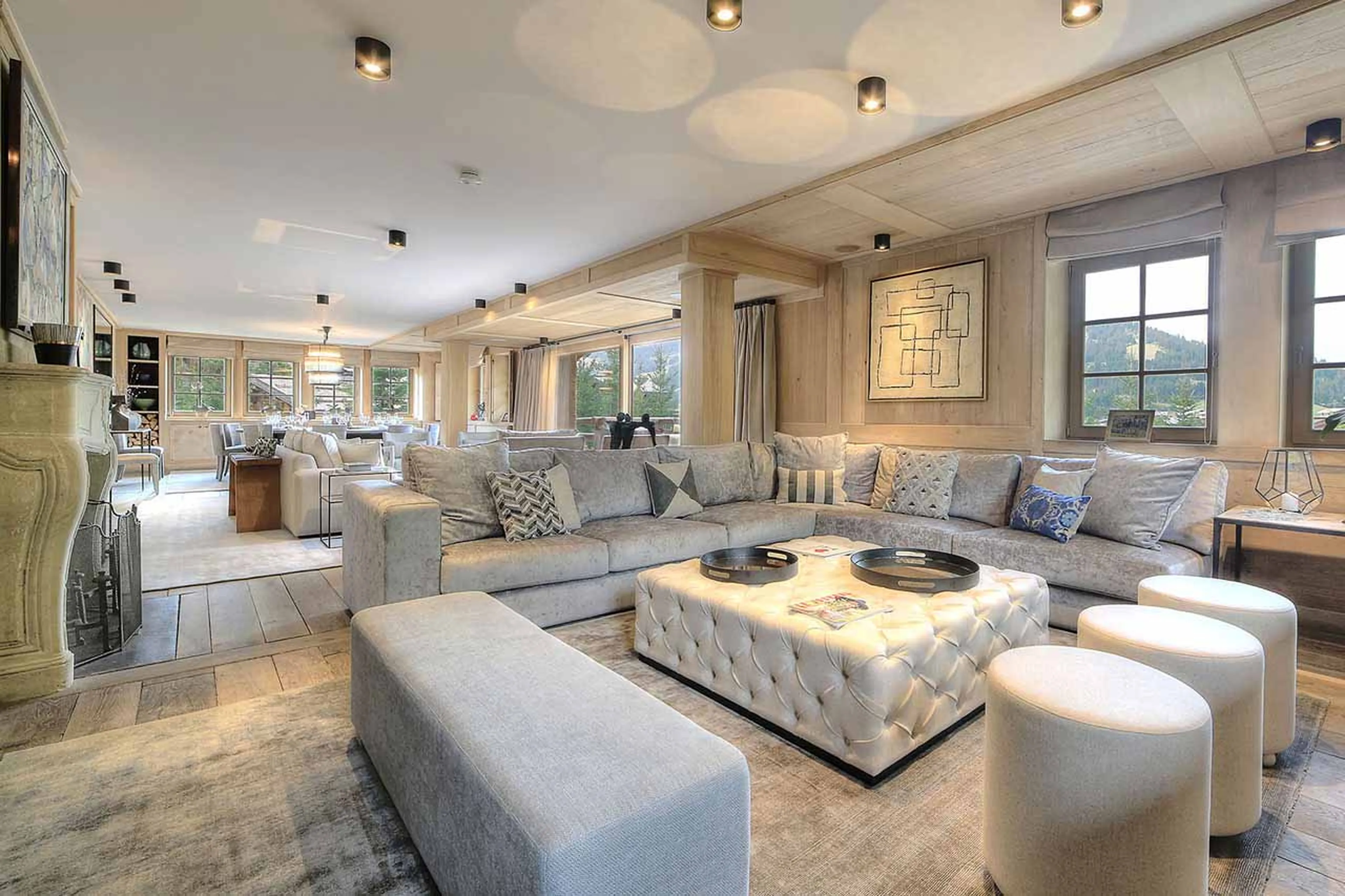 Living area at Chalet Izoard in Megeve