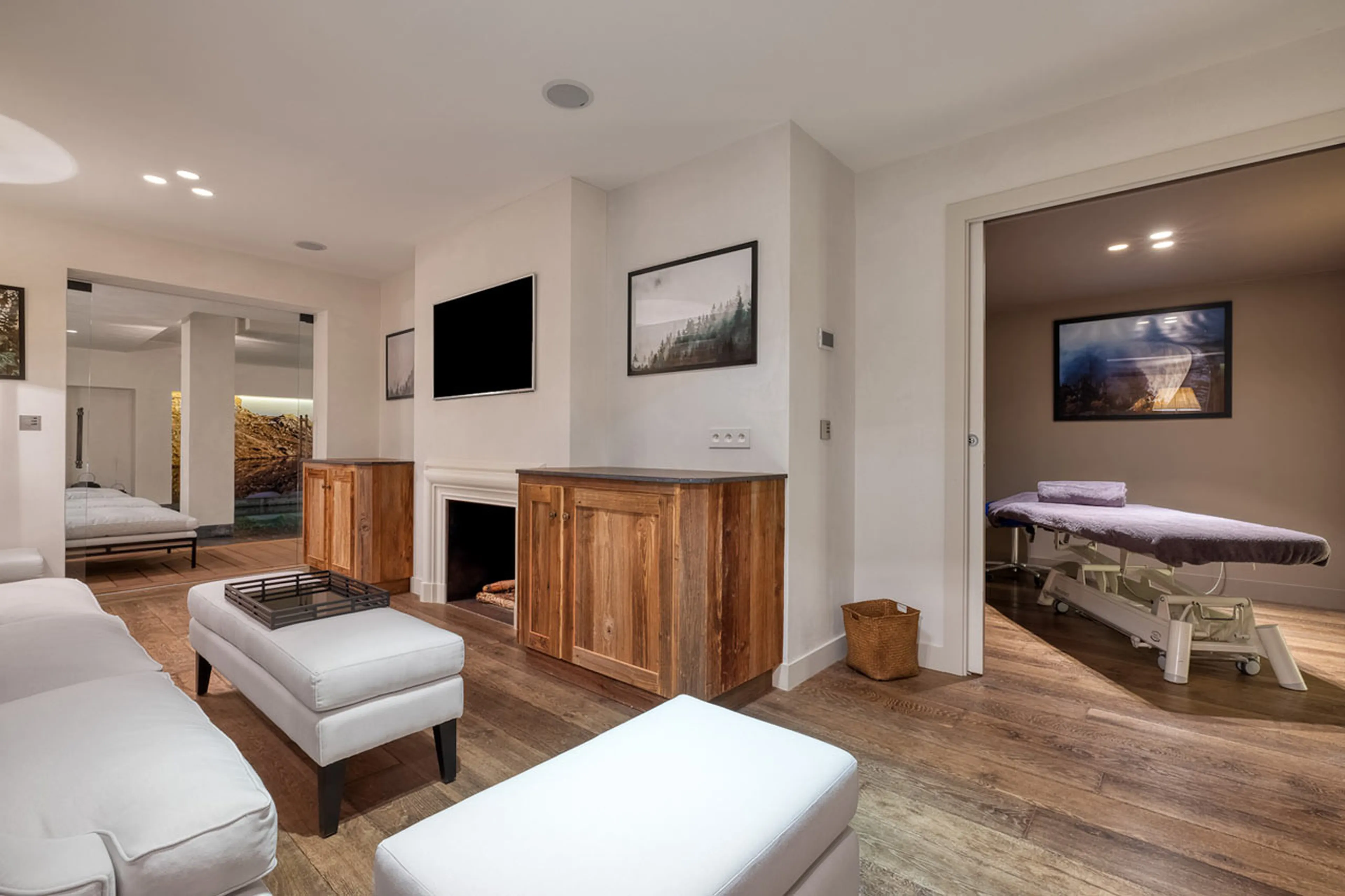 Spa relaxation area at Chalet Izoard in Megeve