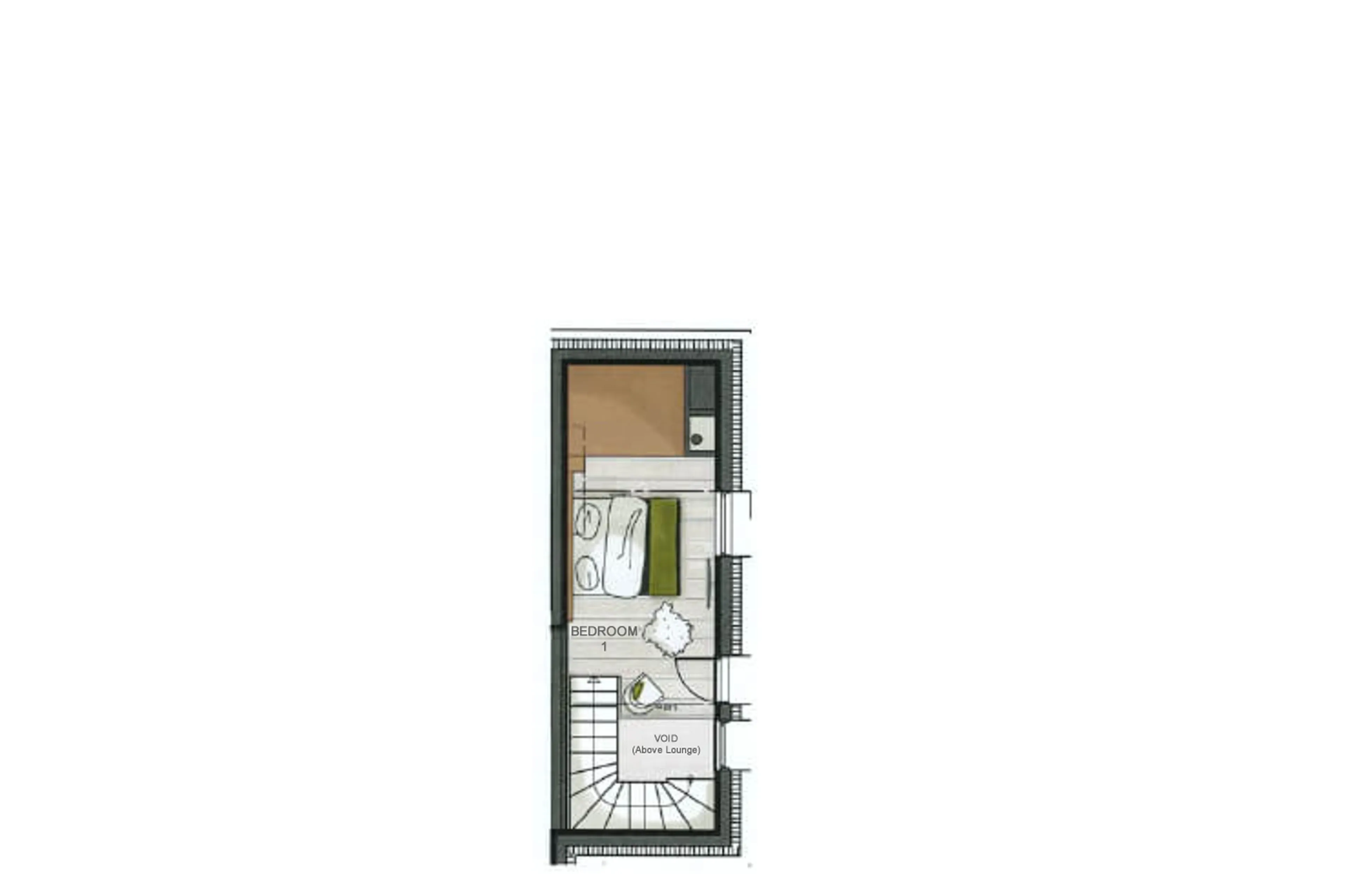 Level 4 floor plan of Chalet J in Meribel