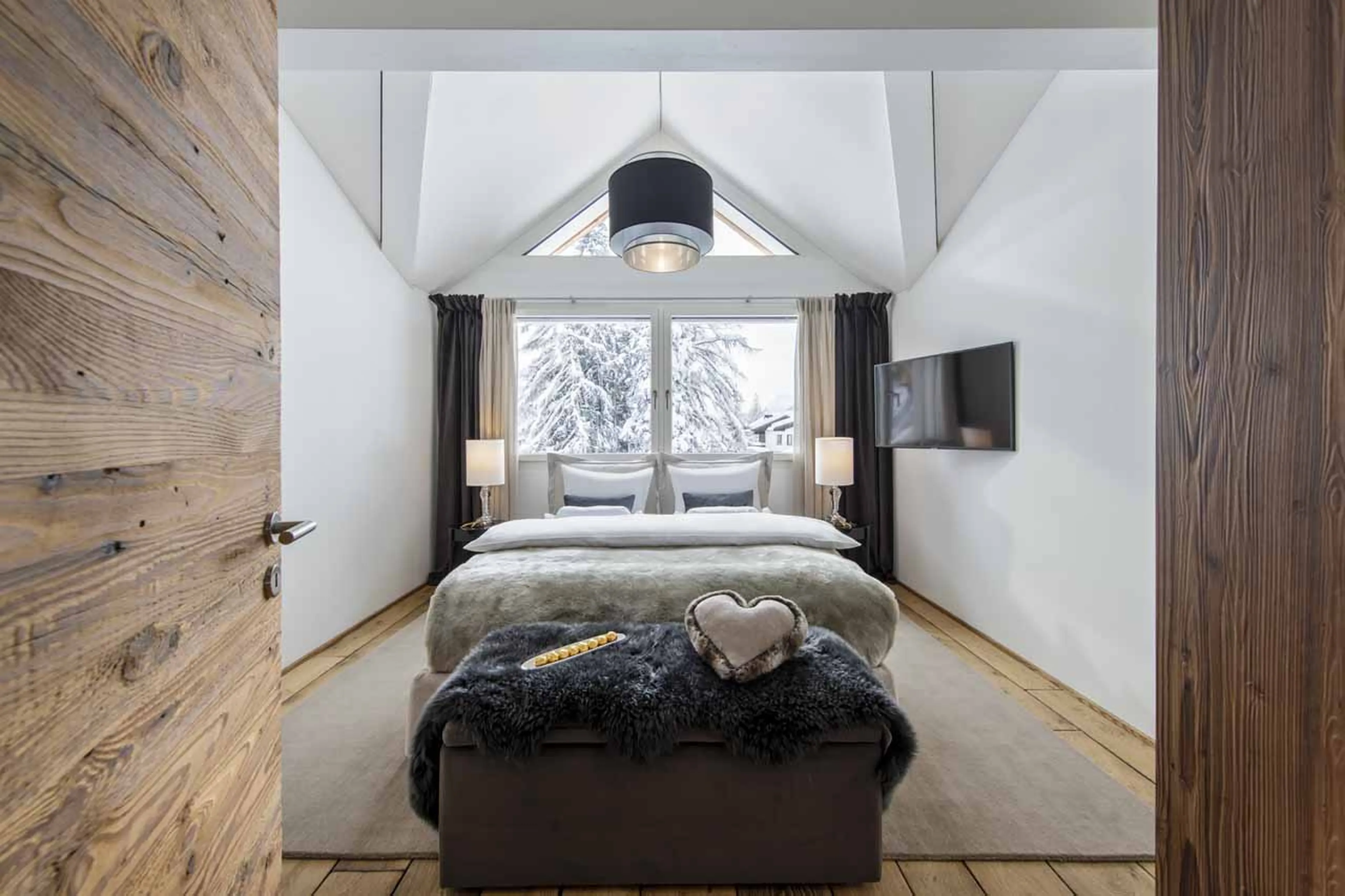 Bedroom four at Chalet Jakobshorn in Davos