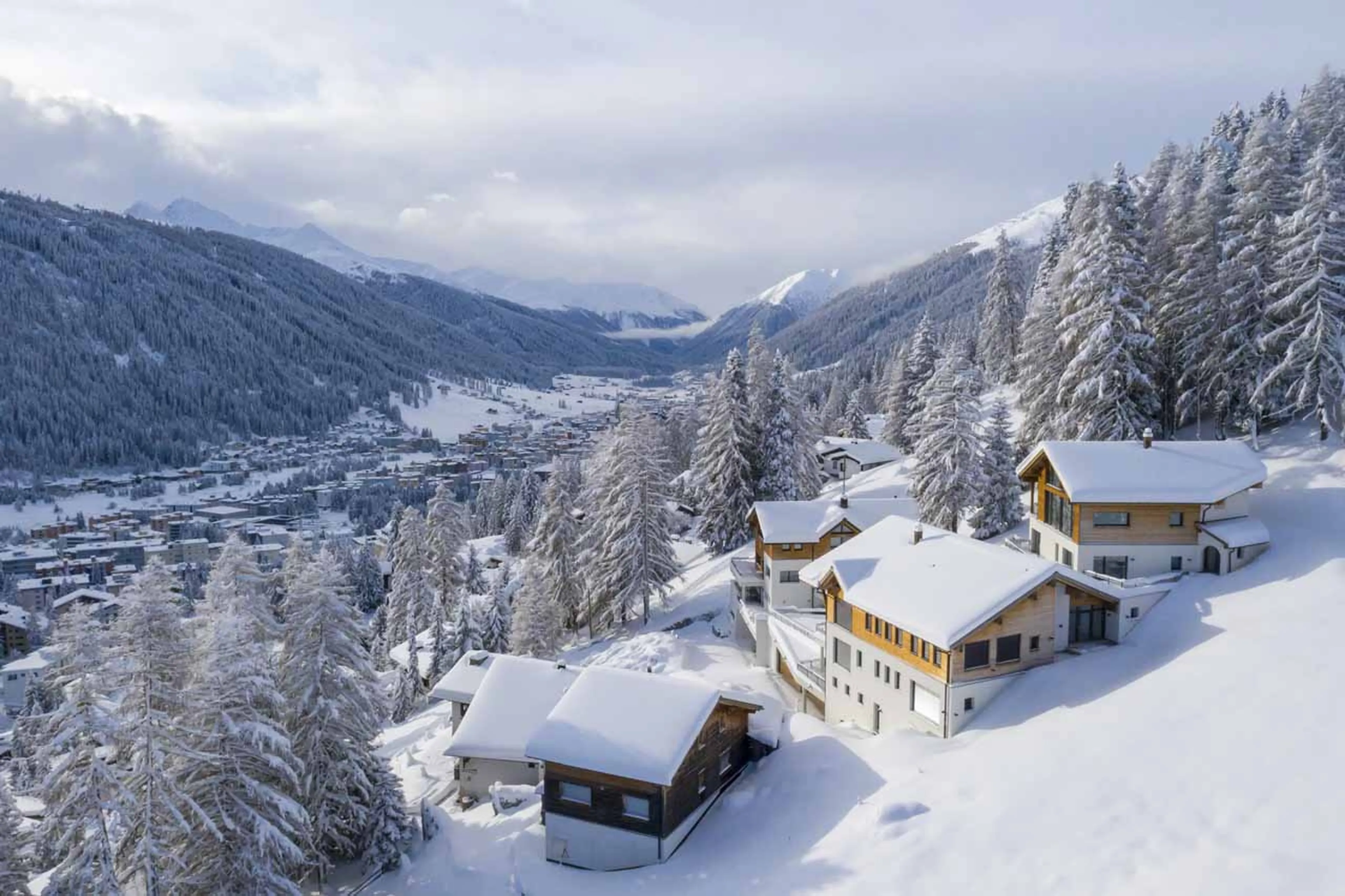 views of Davos from Chalet Jakobshorn in Davos