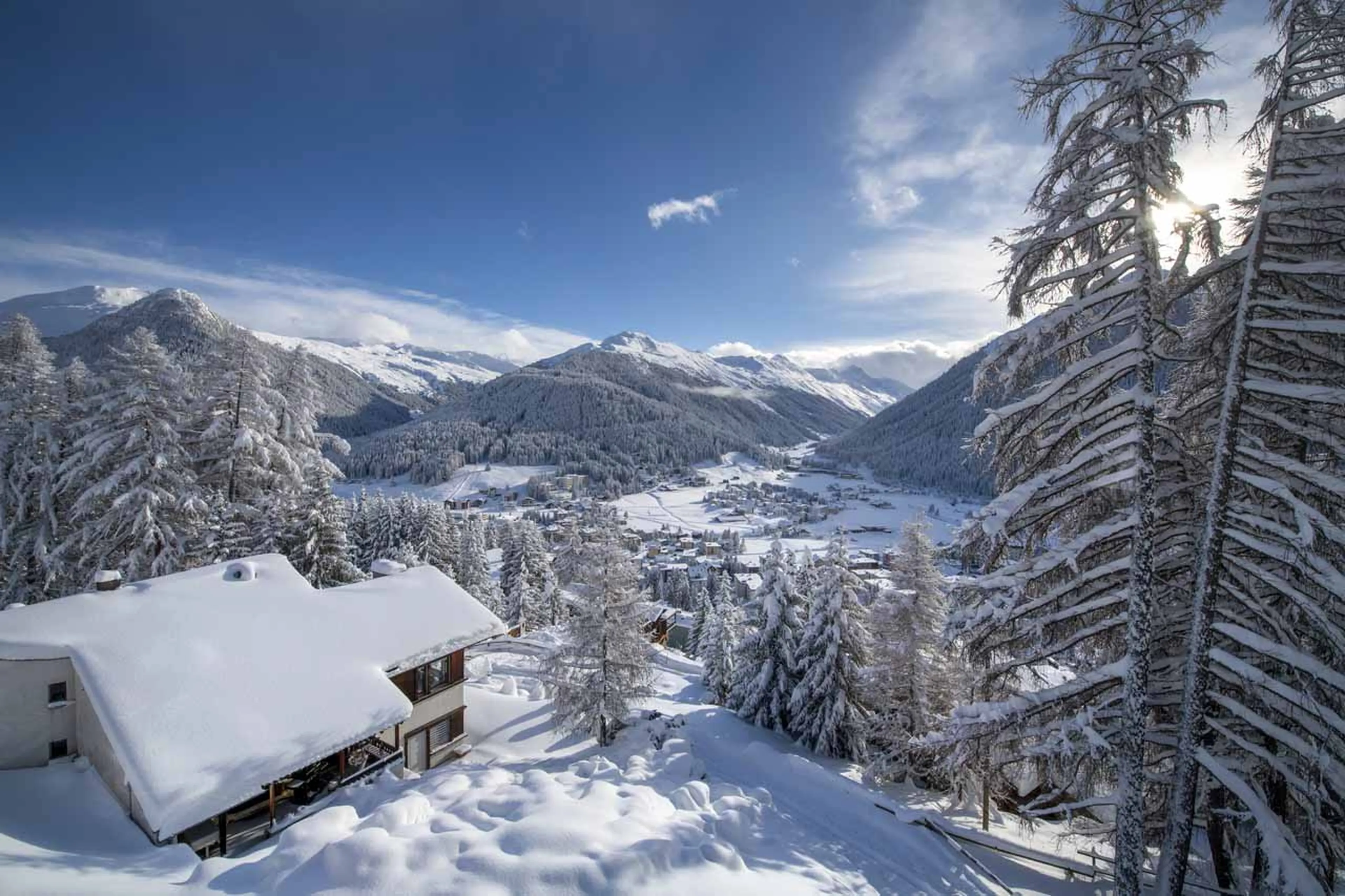 Aerial view of chalet Jakobshorn