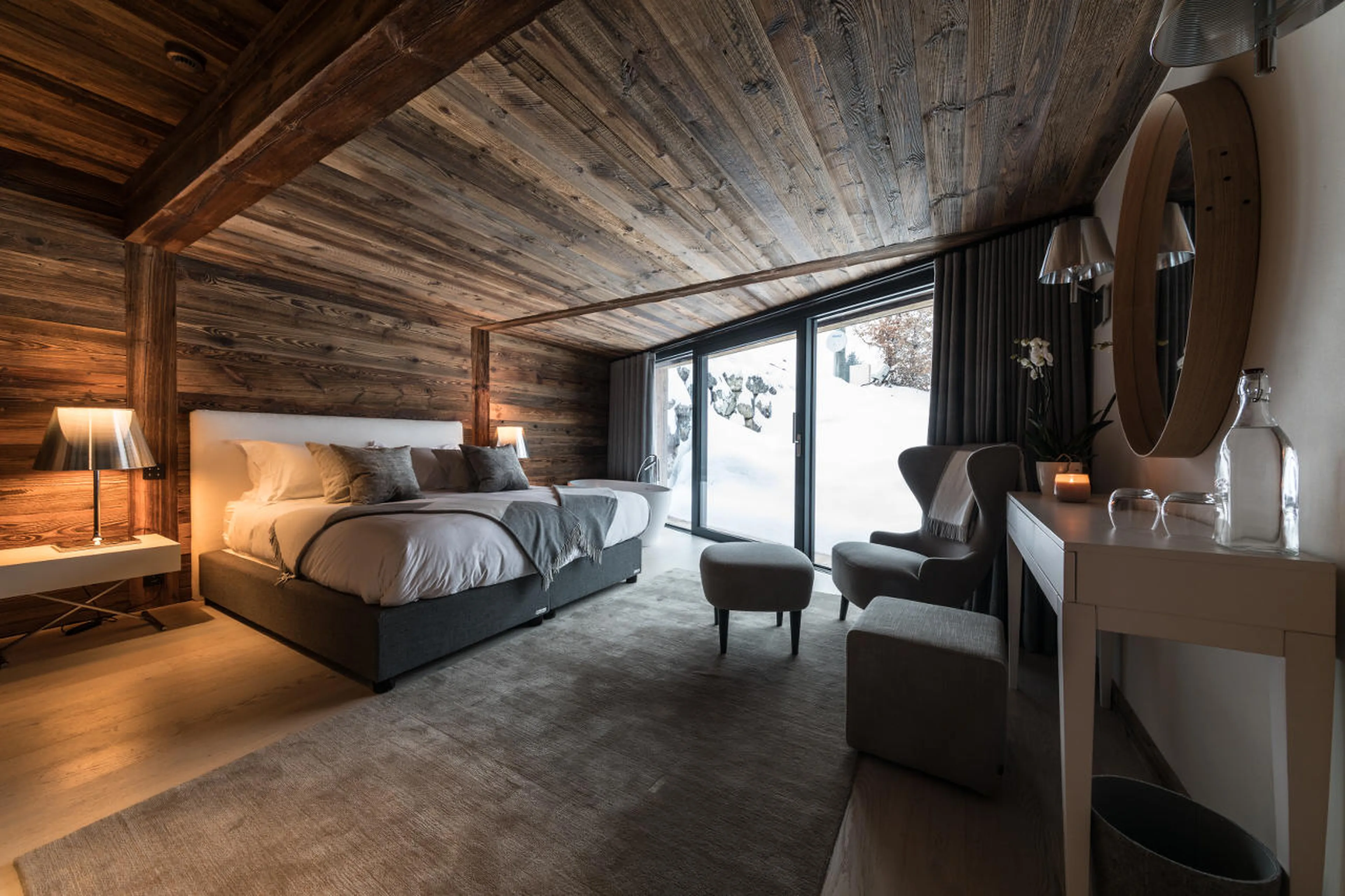 Bedroom one at Chalet Joux Plane in Morzine