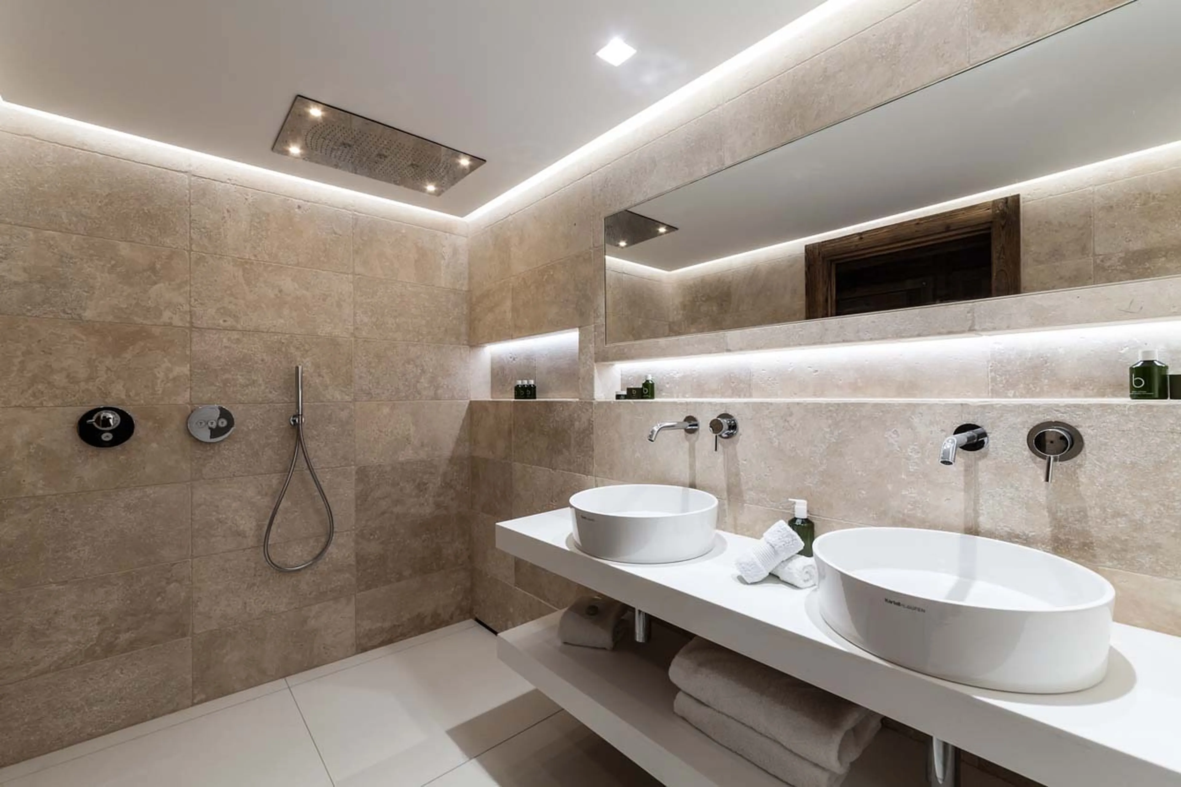 En-suite shower room at Chalet Joux Plane in Morzine