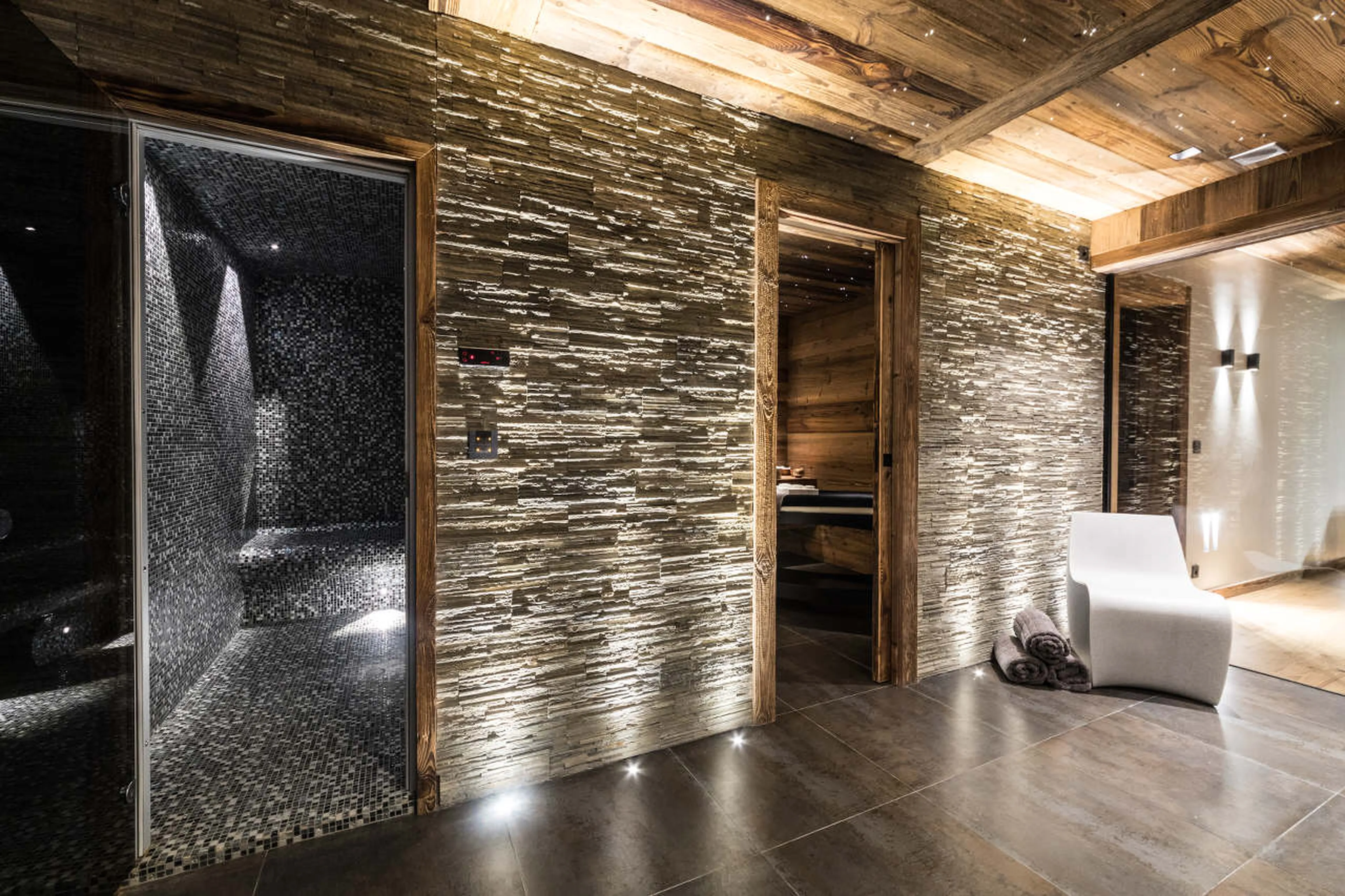 Hammam and treatment room at Chalet Joux Plane in Morzine