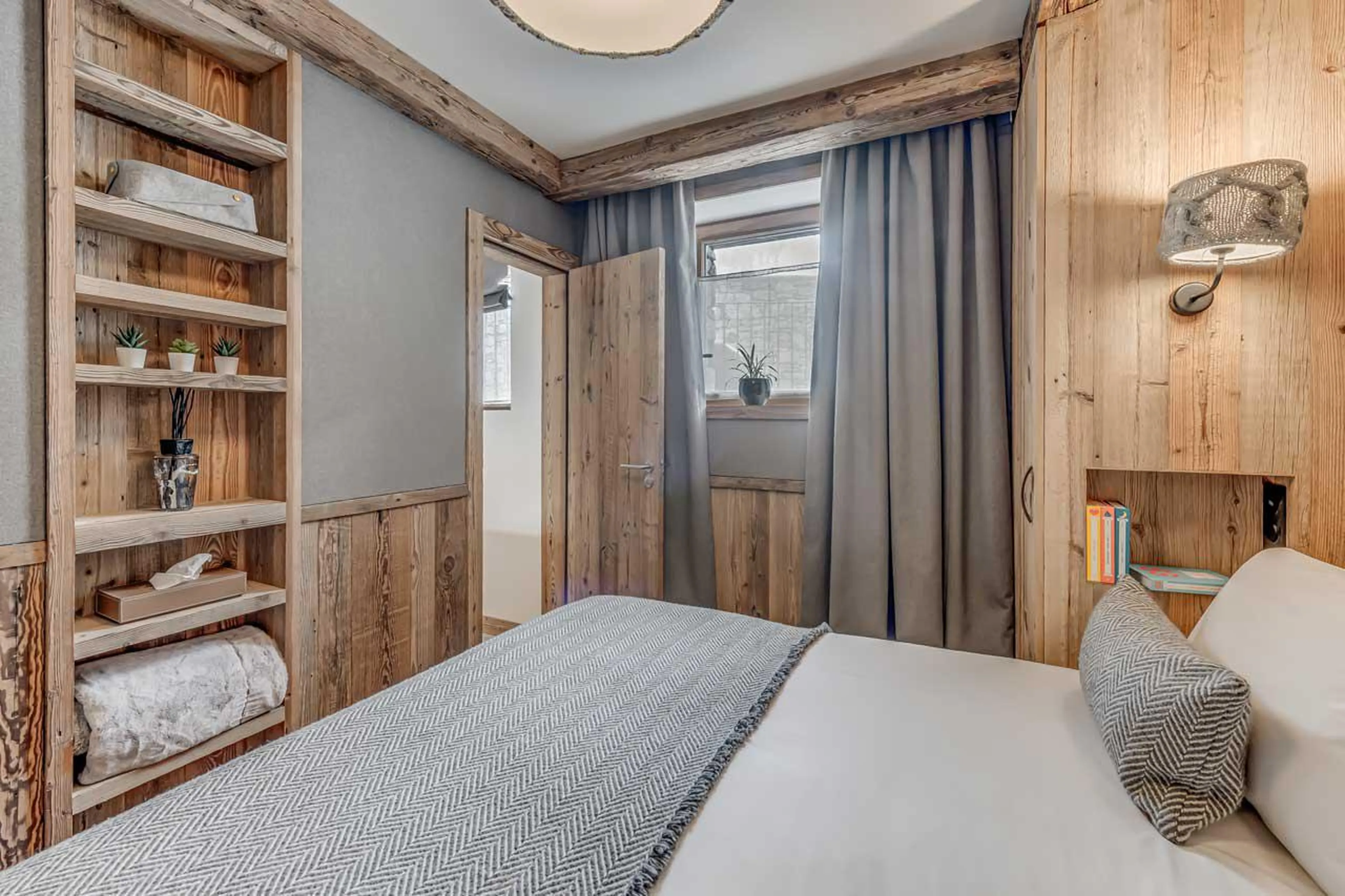 Bedroom two at Chalet Juno in Val d'Isere