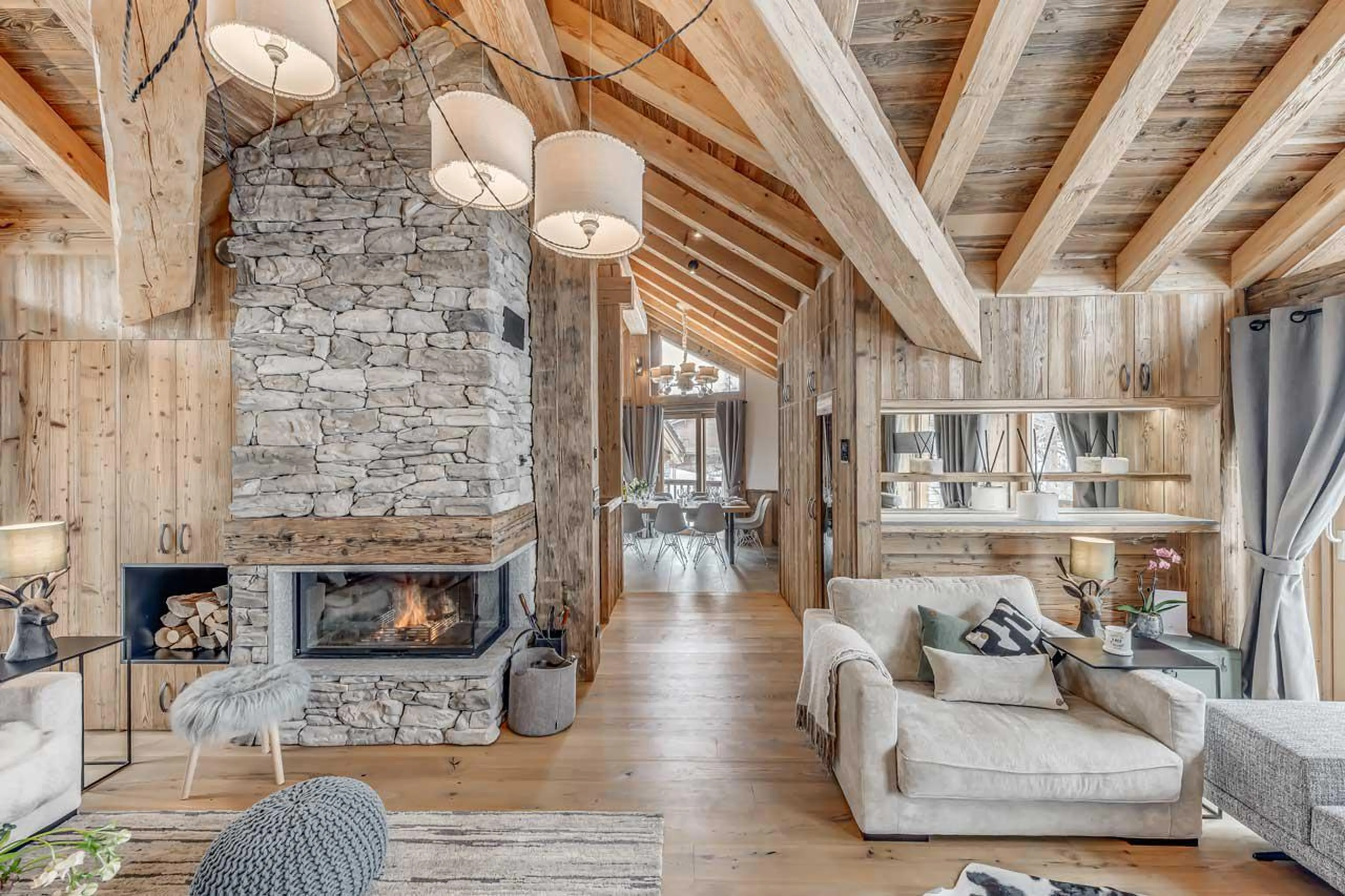 Fireplace Chalet Juno in Val d'Isere