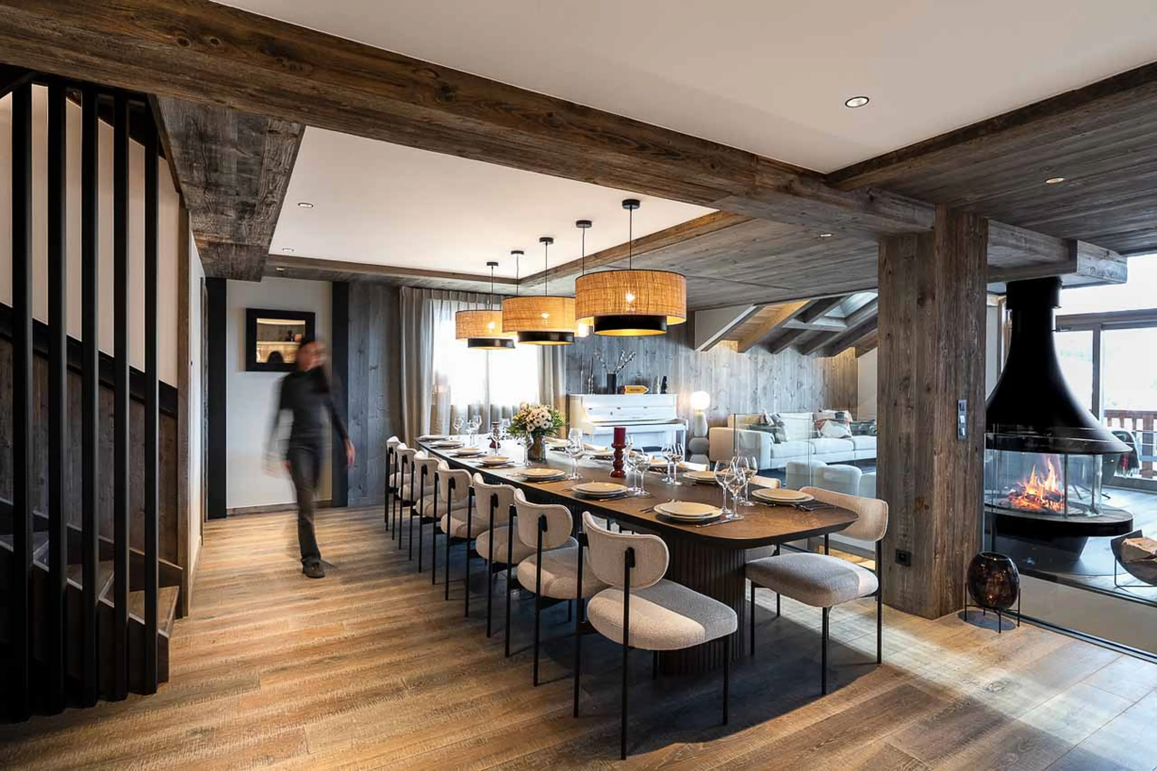 Dining area at Chalet K in Meribel