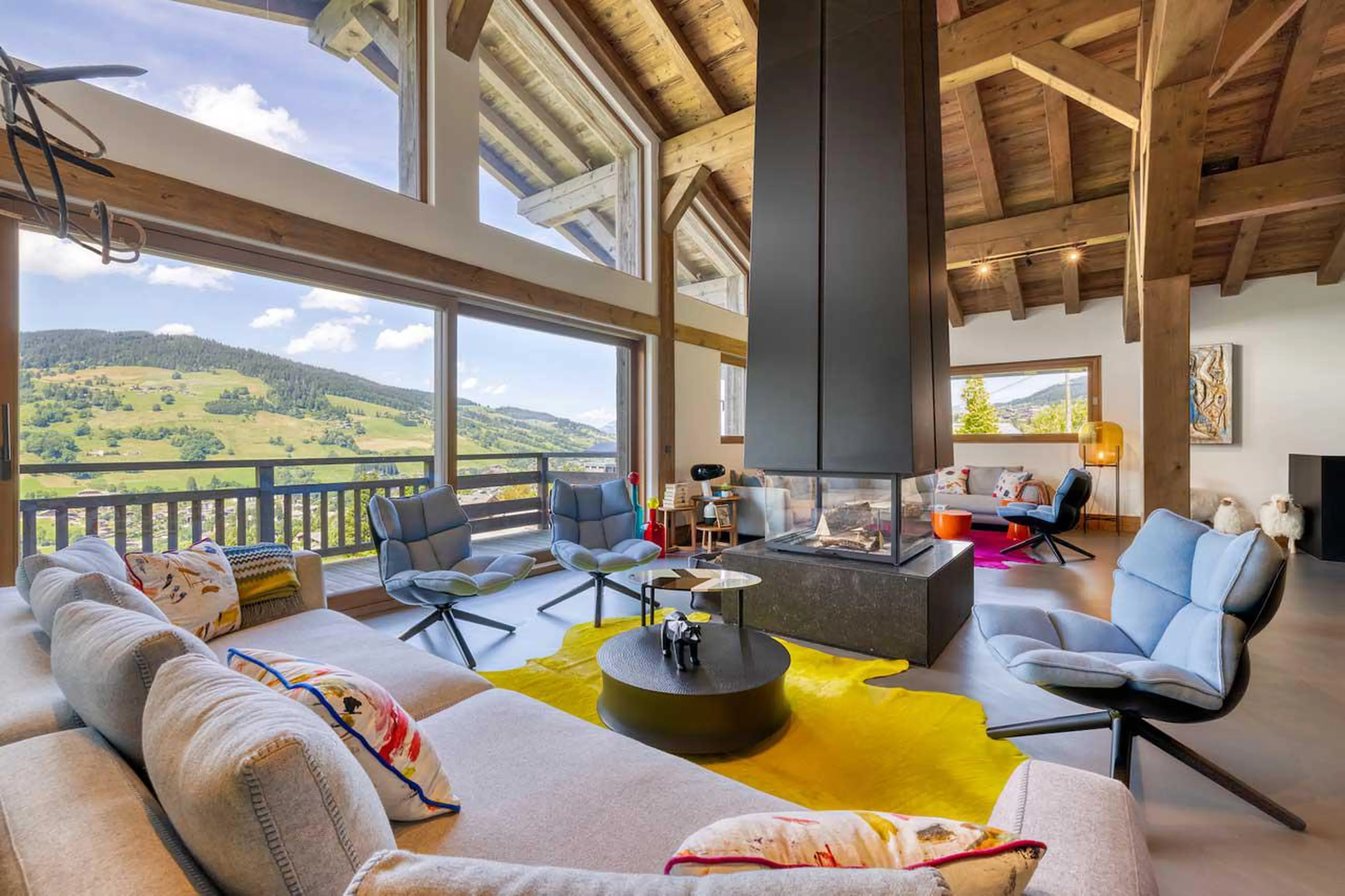 Living area at Chalet Kantaa in Megeve