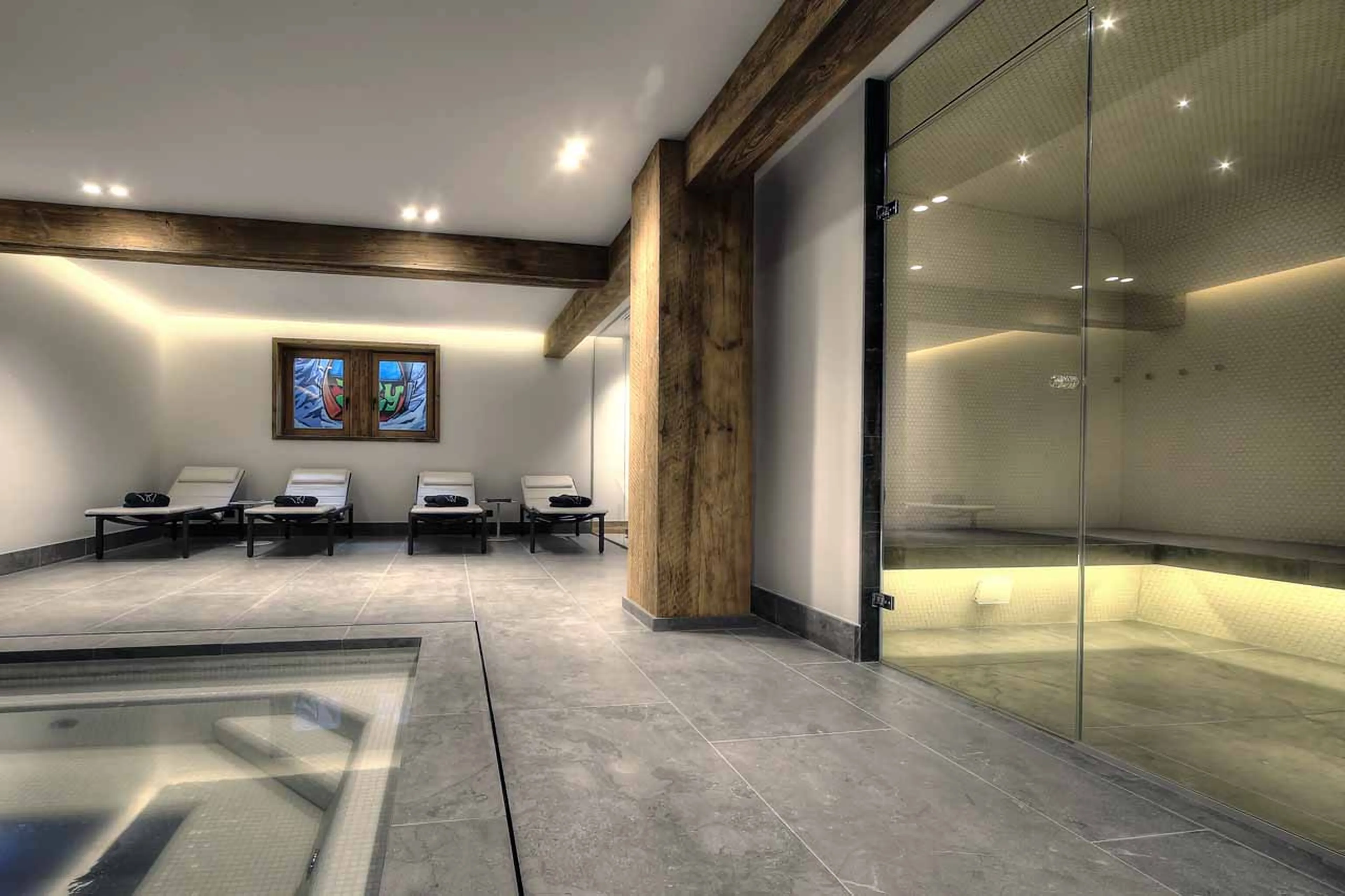 Spa area at Chalet Kantaa in Megeve