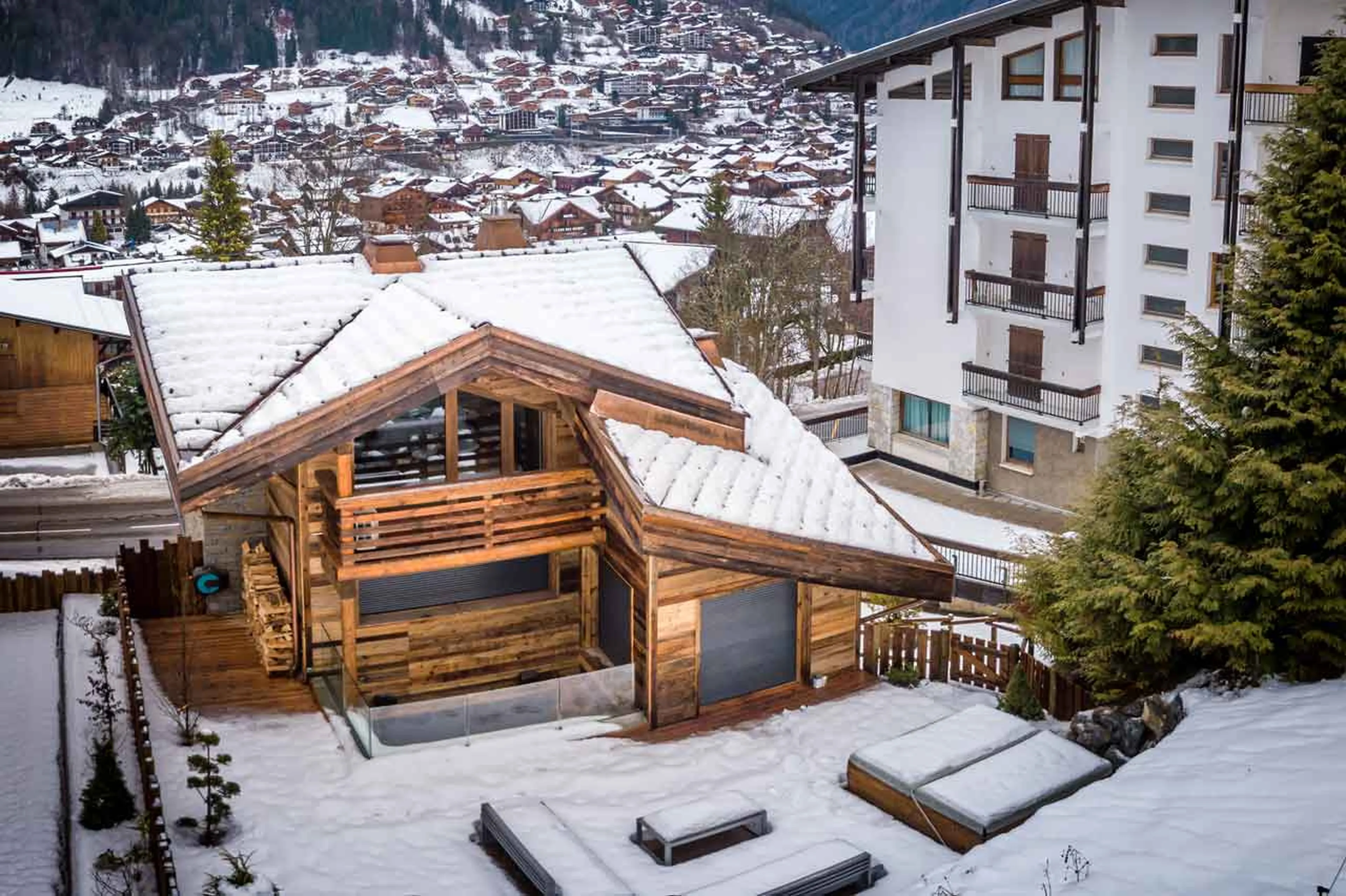 Terrace area at Chalet Kapa in Morzine