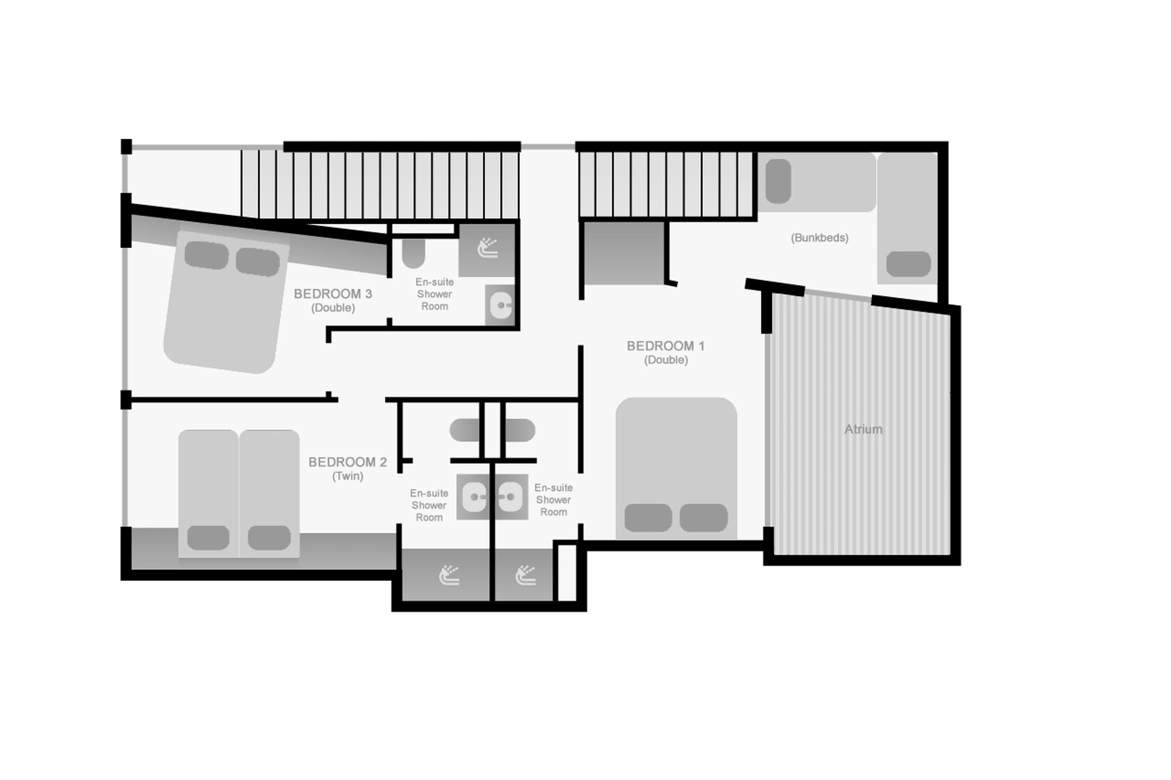 Level 1 floor plan of Chalet Kapa in Morzine