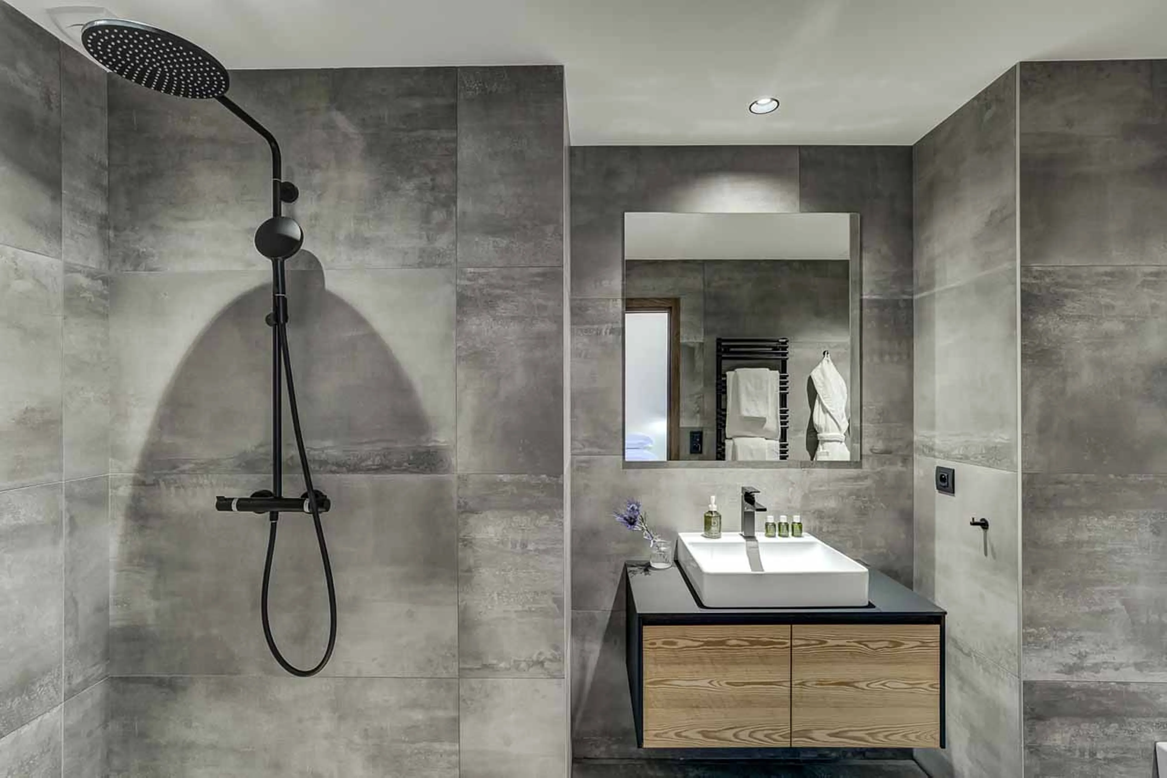 Shower room two at Chalet Kea in Chamonix