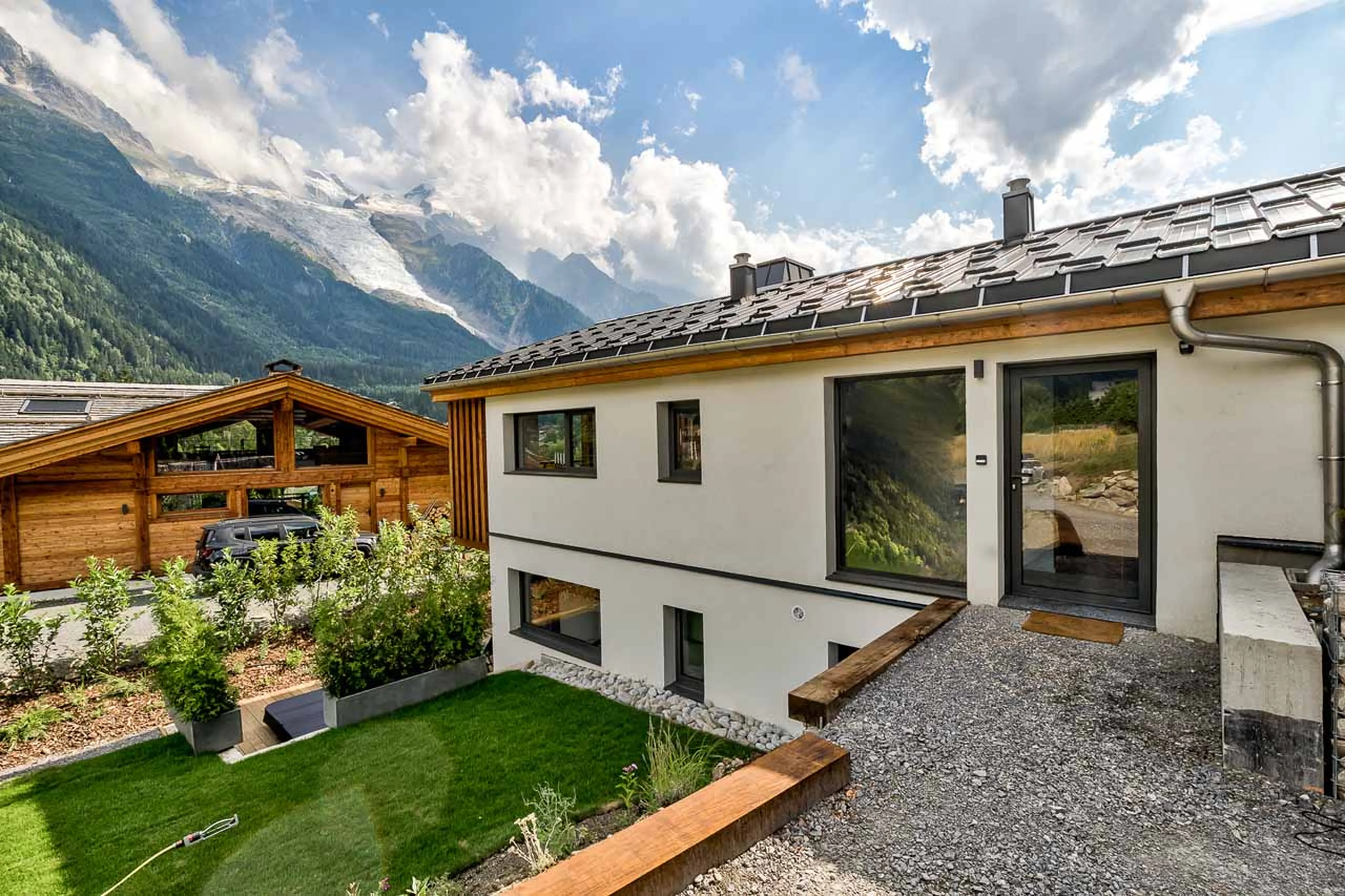 Exterior of Chalet Kea in Chamonix in summer