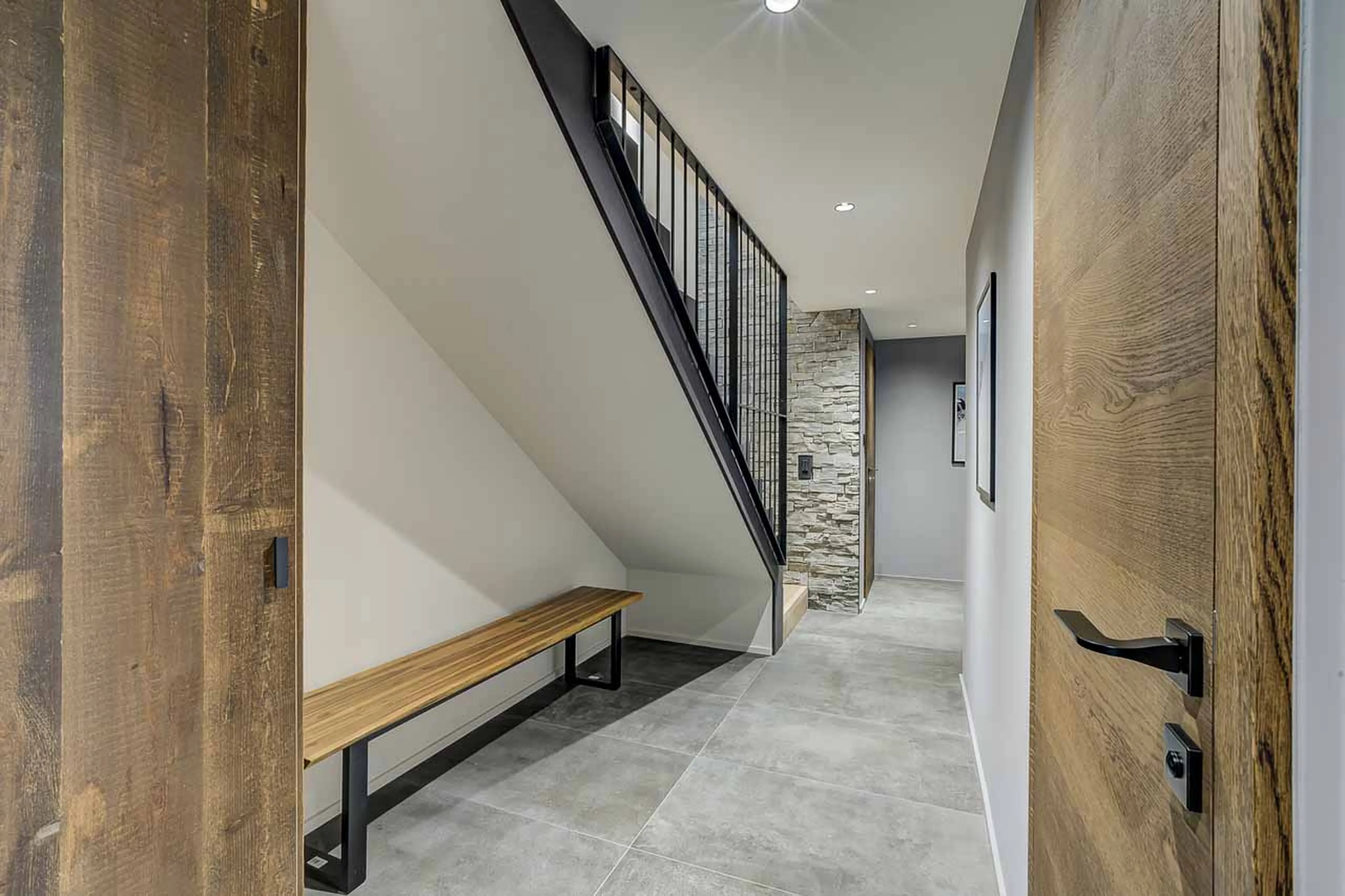 Entrance hall at Chalet Kea in Chamonix