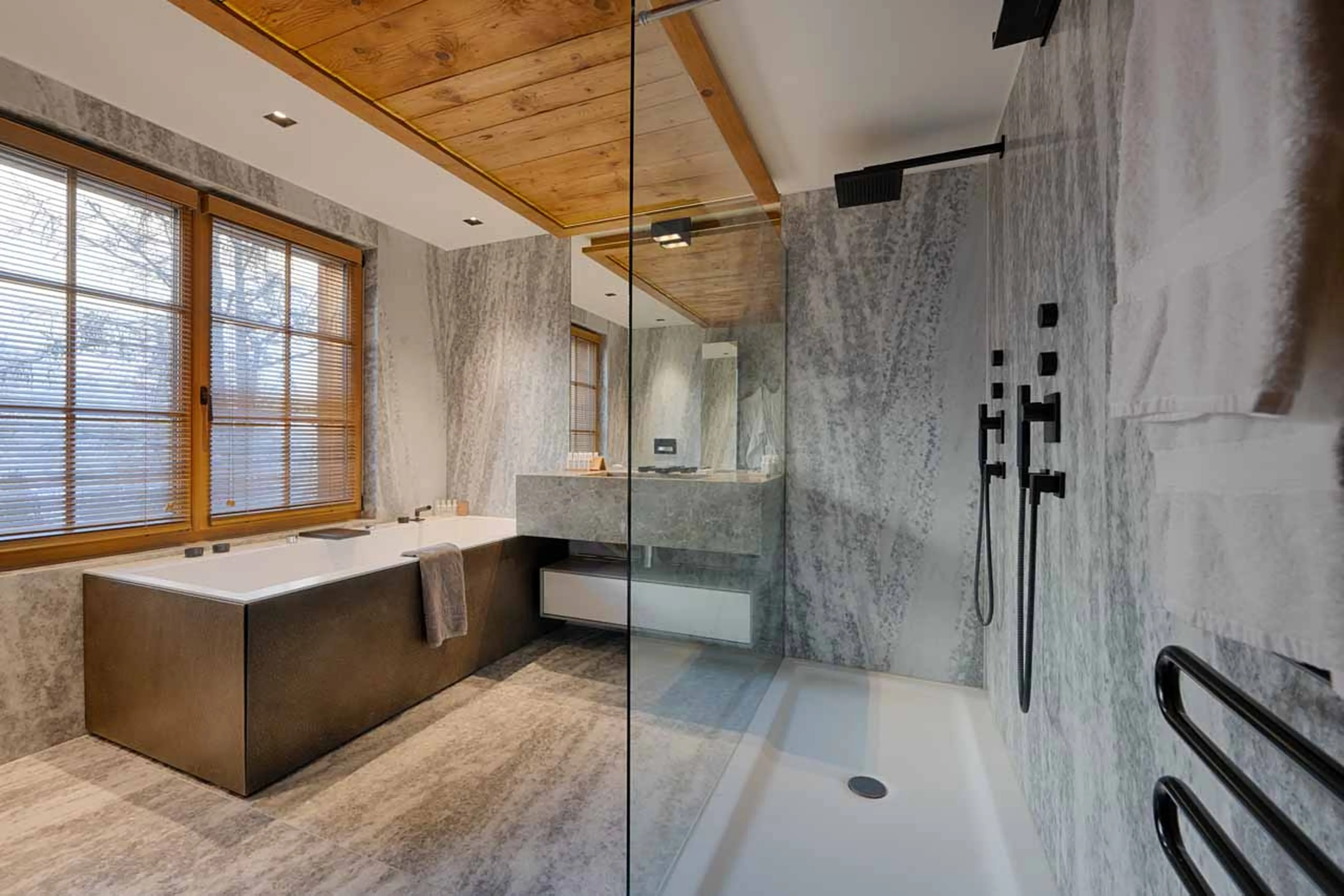 Bedroom 2 en-suite at Chalet Kemaura in Zermatt