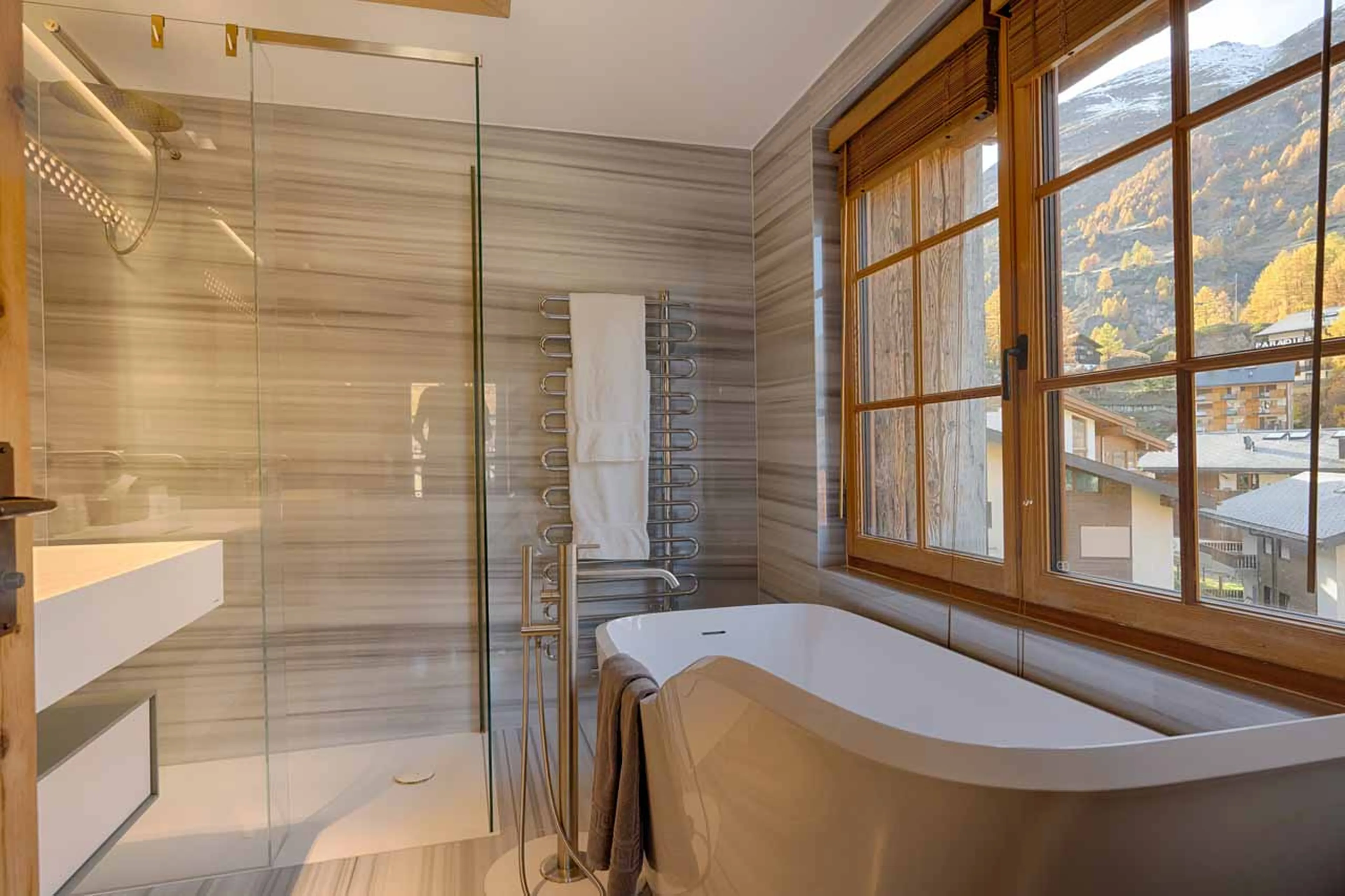Bedroom 5 en-suite at Chalet Kemaura in Zermatt