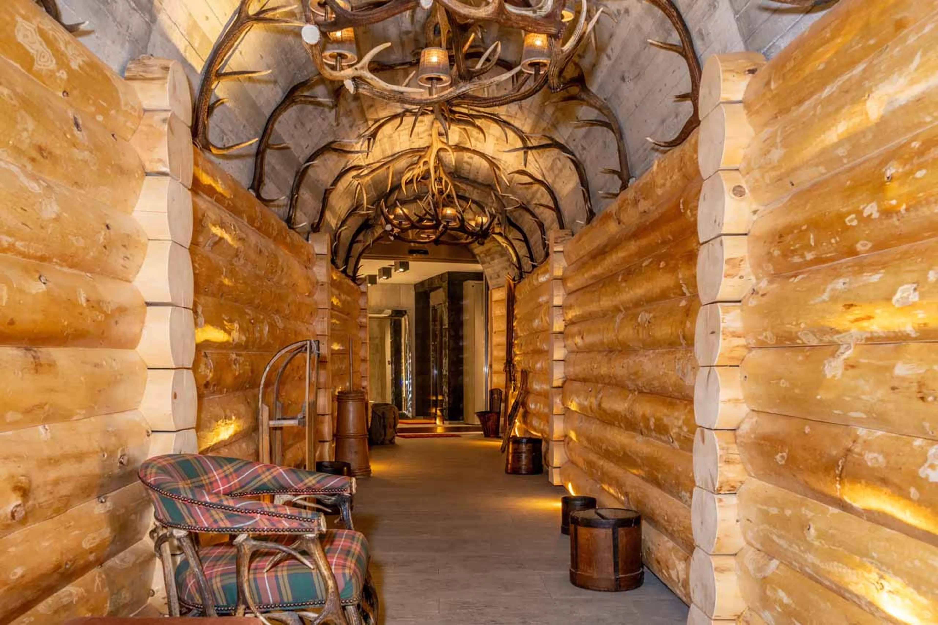 Entrance hall at Chalet Kemaura in Zermatt