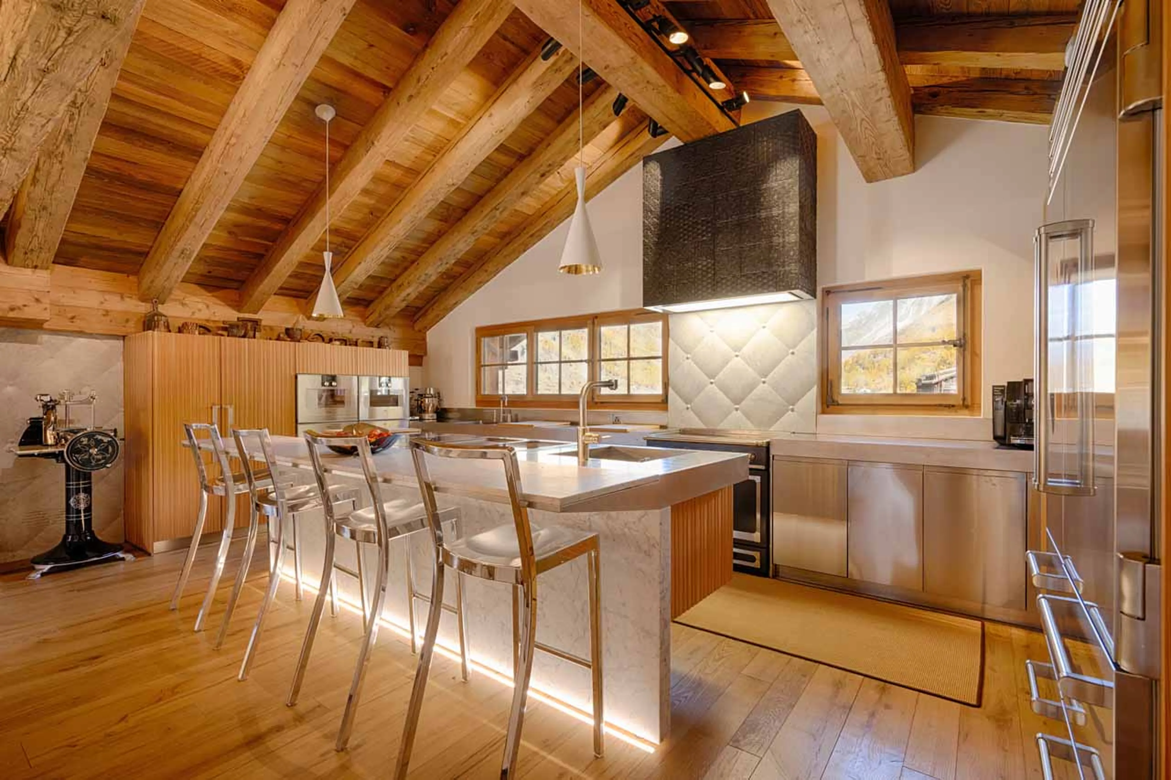 Kitchen at Chalet Kemaura in Zermatt