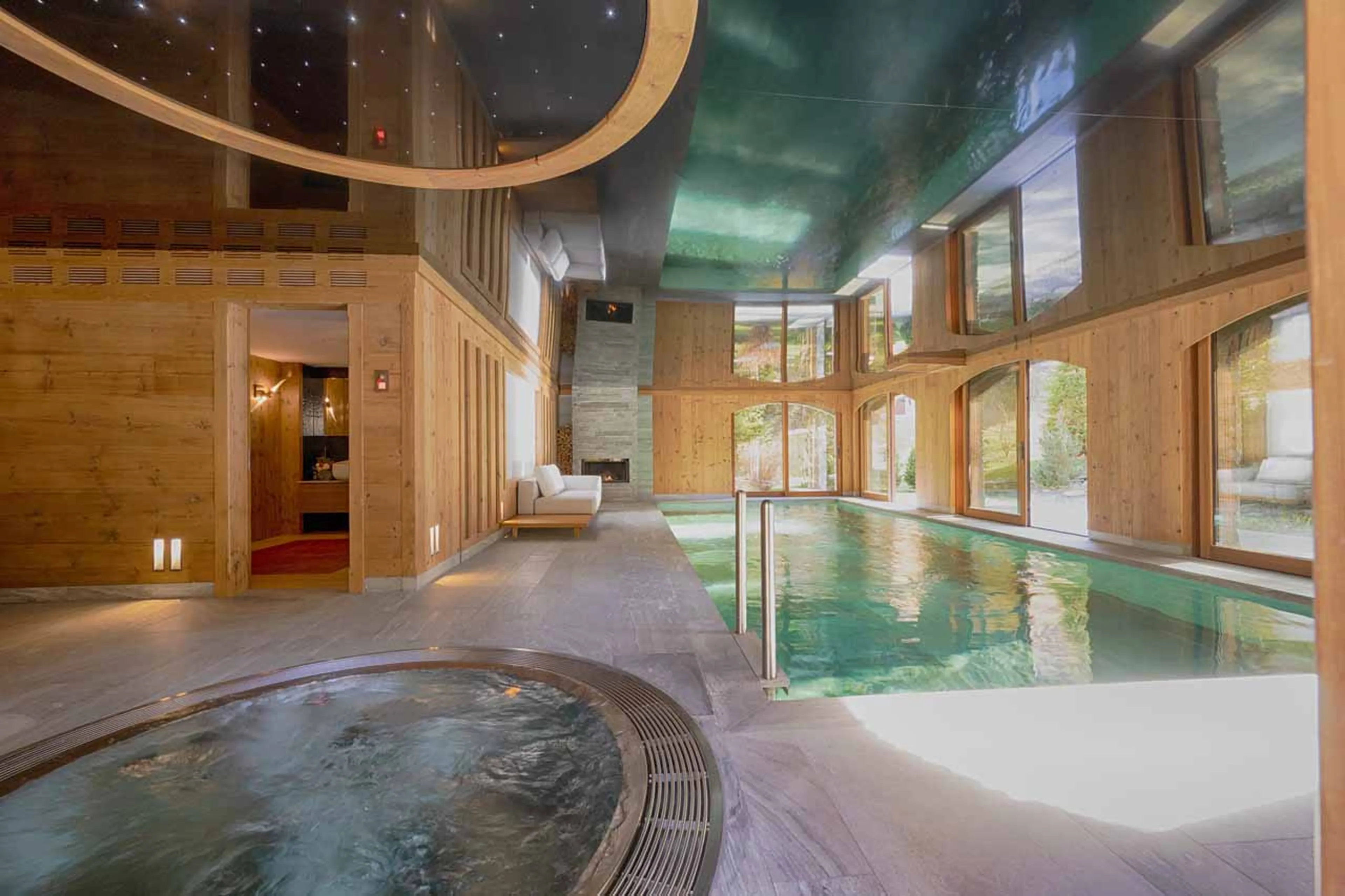Spa pool and hot tub at Chalet Kemaura in Zermatt