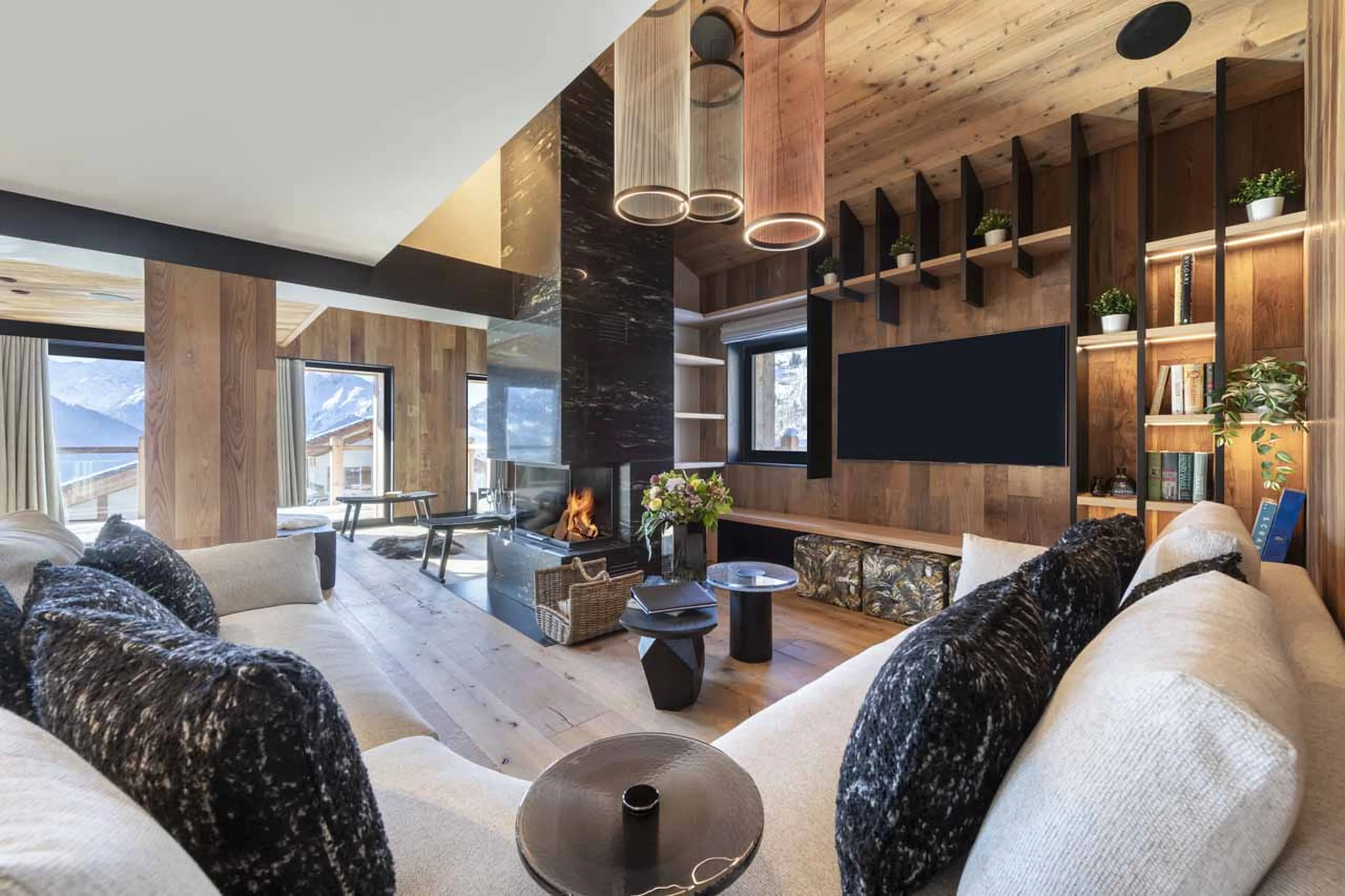 Living room in Chalet Kitsilano, Verbier