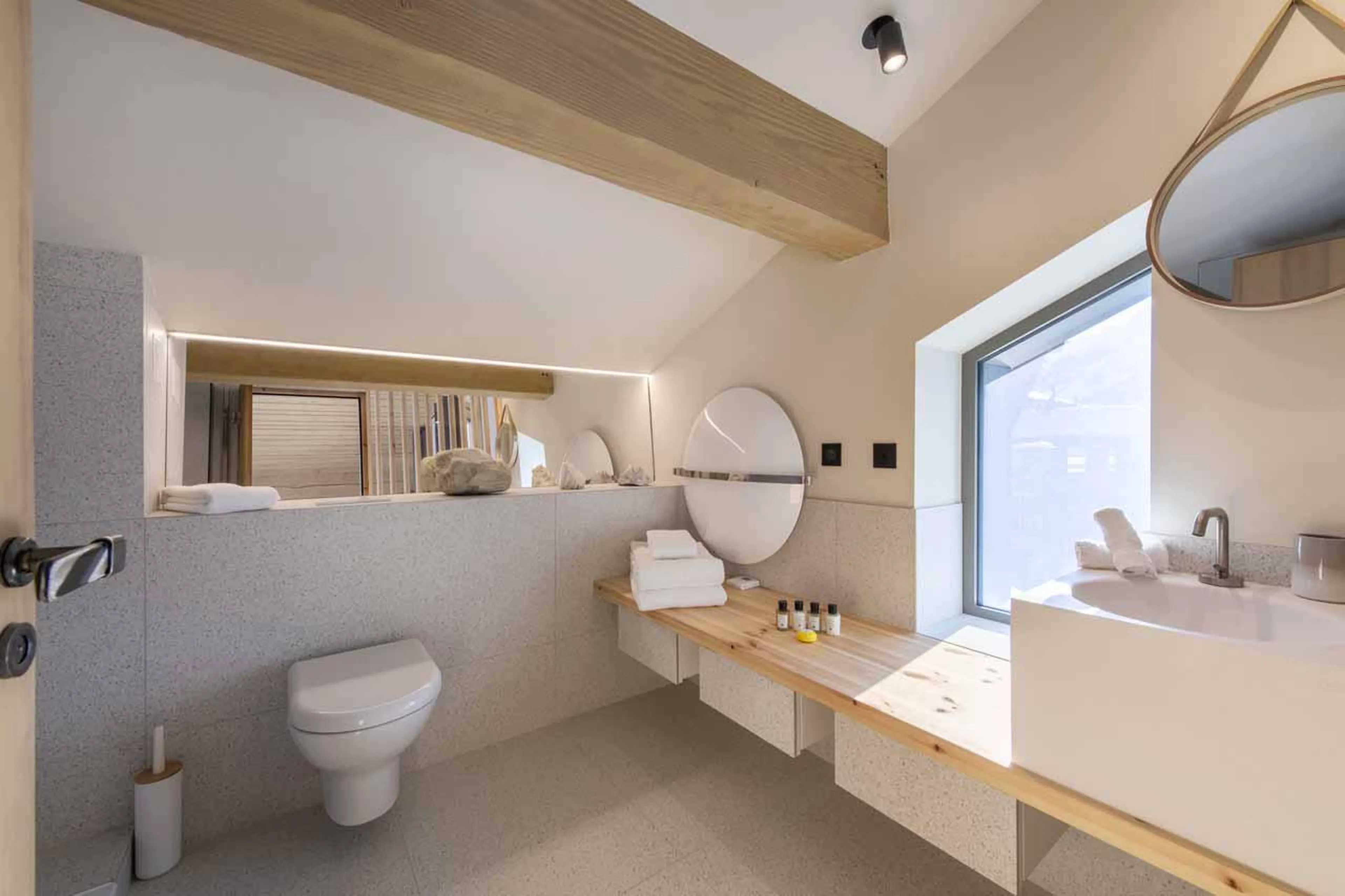 Ensuite shower room at Chalet Kitsune in Val d'Isere